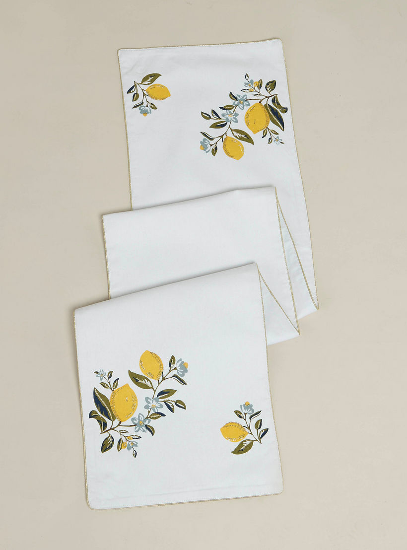 Lemon Print Table Runner - 180x33 cms-household-dining-tablelinen-runnersandtablecovers-image-5
