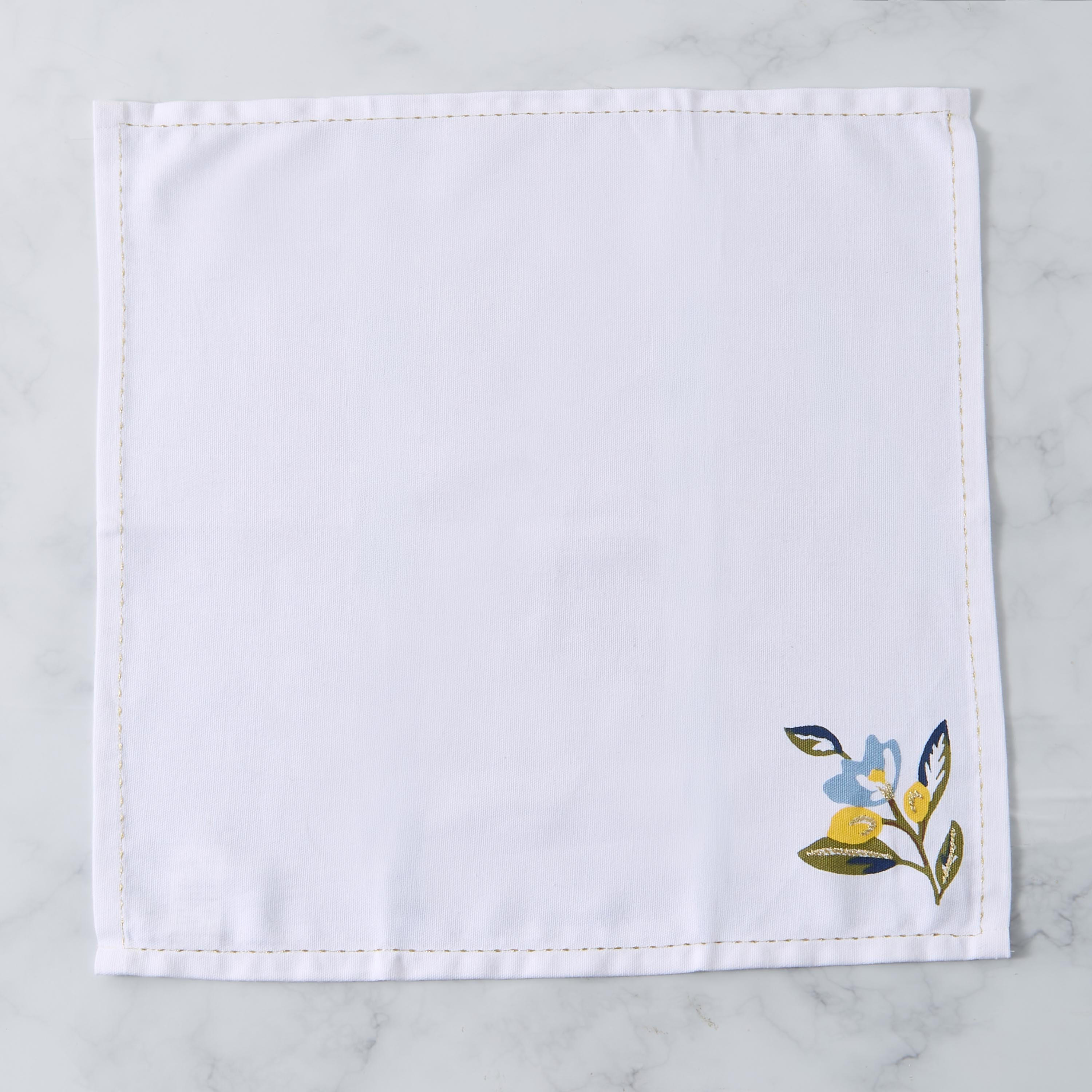 Lemon Print 4-Piece Napkin Set - 42x42 cms-household-dining-tablelinen-napkinsandaccessories-image-4