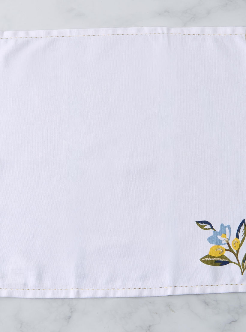 Lemon Print 4-Piece Napkin Set - 42x42 cms-household-dining-tablelinen-napkinsandaccessories-image-4