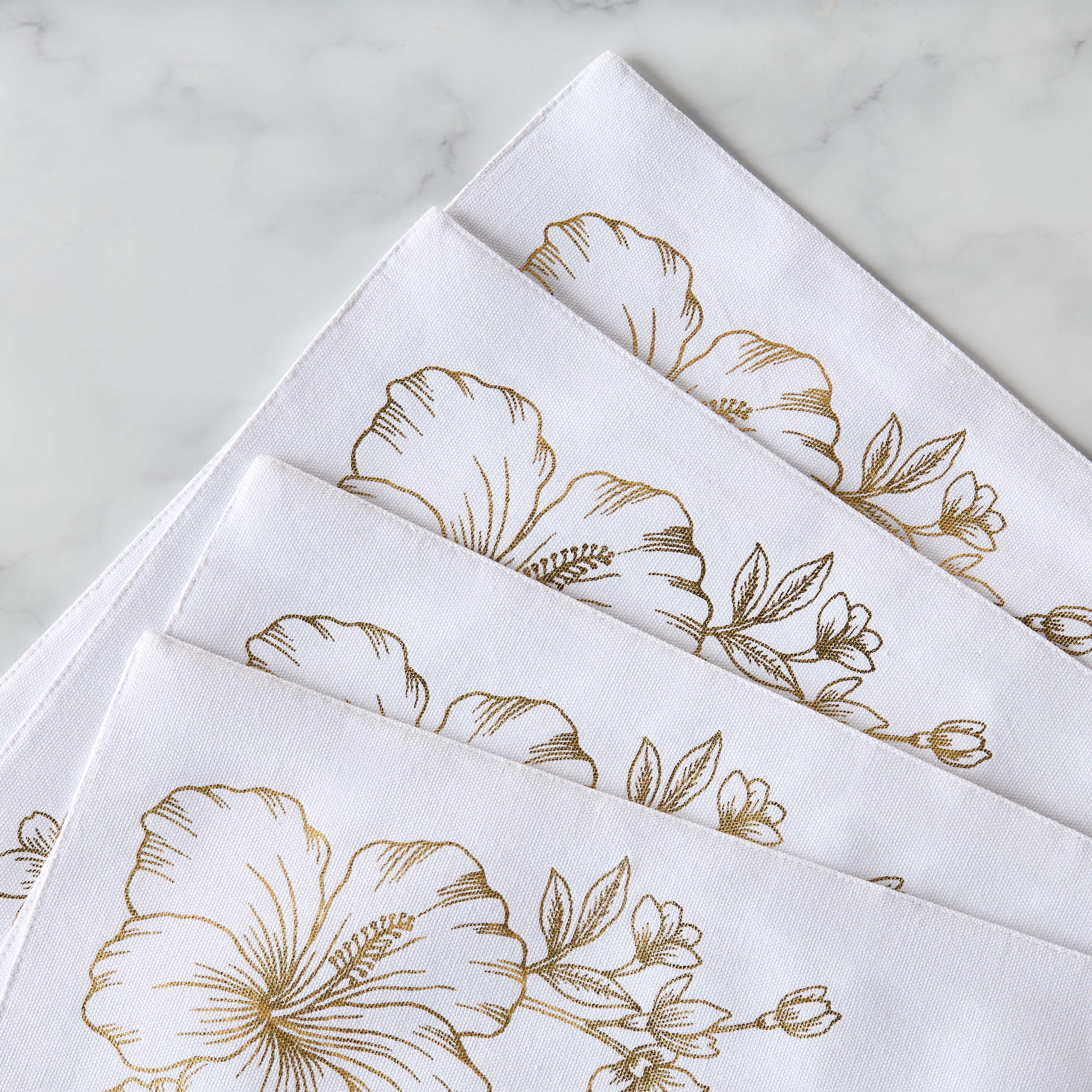Summer Hot Flower Foil Print 4-Piece Placemat Set - 30x45 cms-household-dining-tablelinen-placemats-image-4
