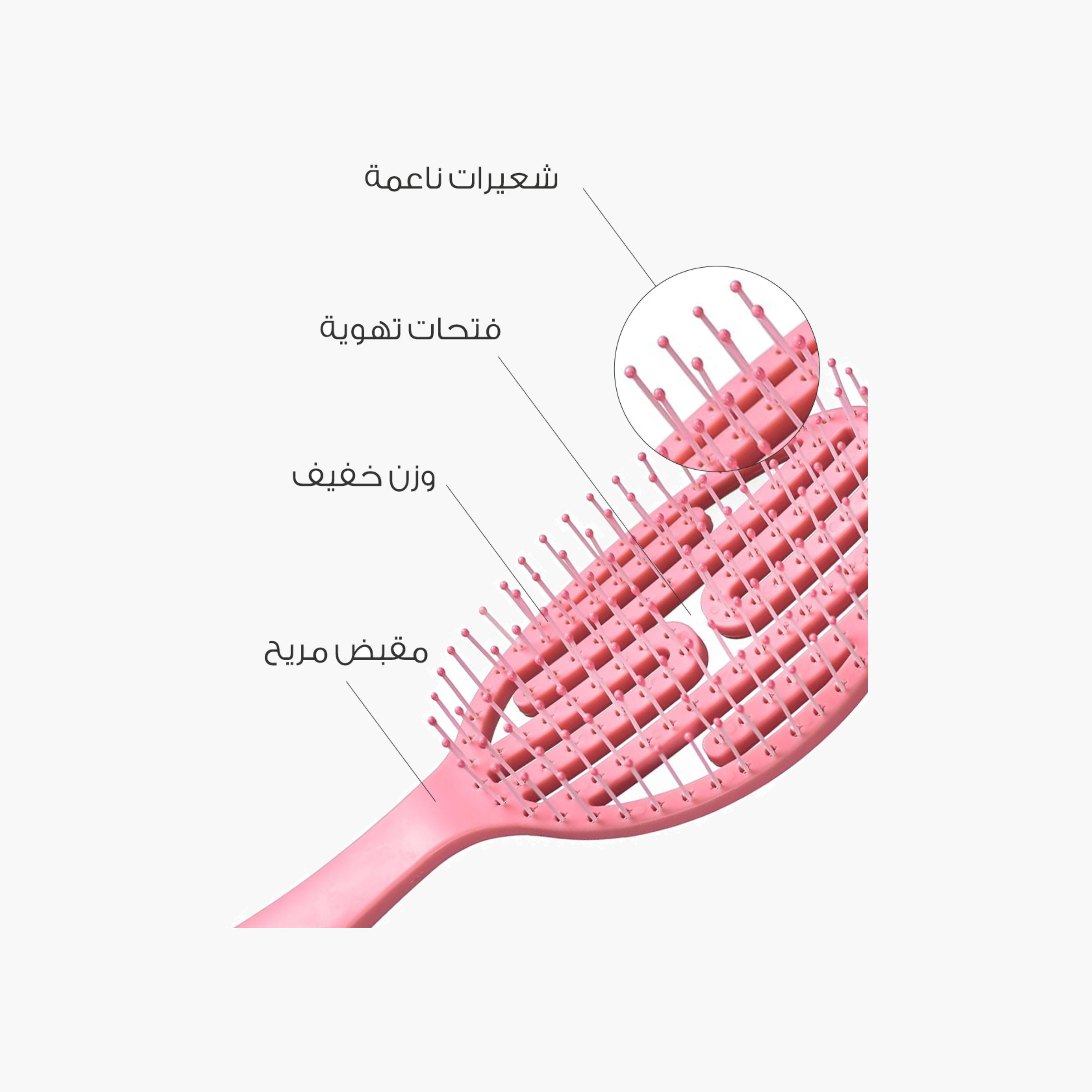 Mella Curved Vented Detangling Hairbrush-beautyandpersonalcare-hair-stylingtools-hairbrushesandcombs-image-2