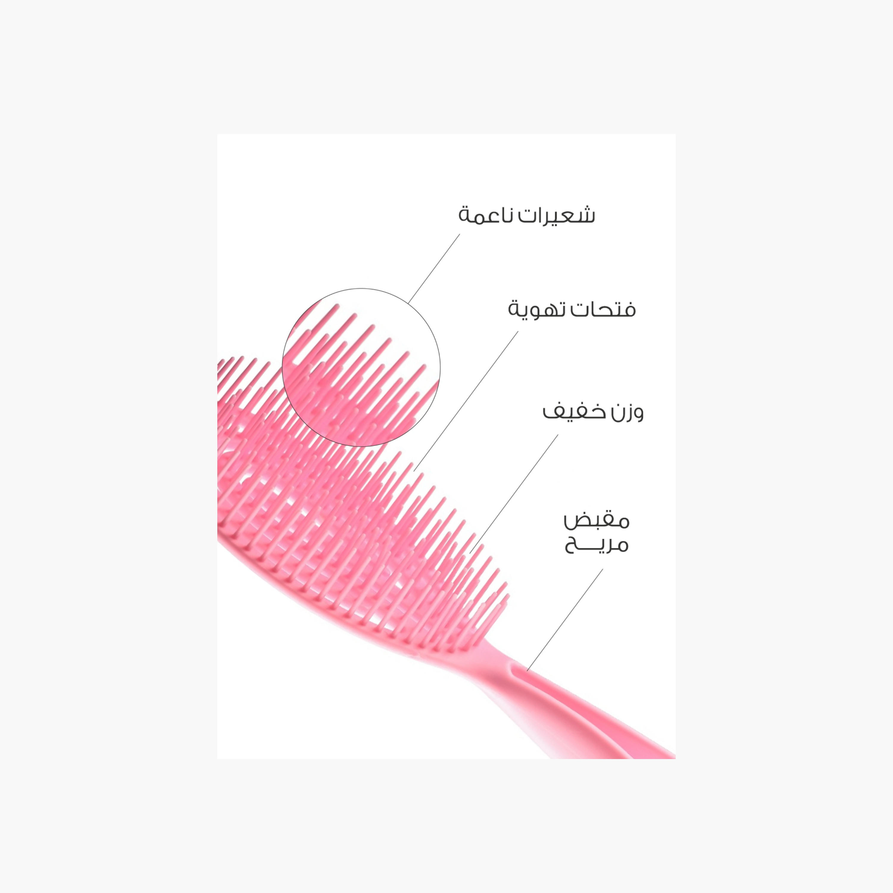 Mella Detangling Hair Brush Pink-beautyandpersonalcare-hair-stylingtools-hairbrushesandcombs-image-3