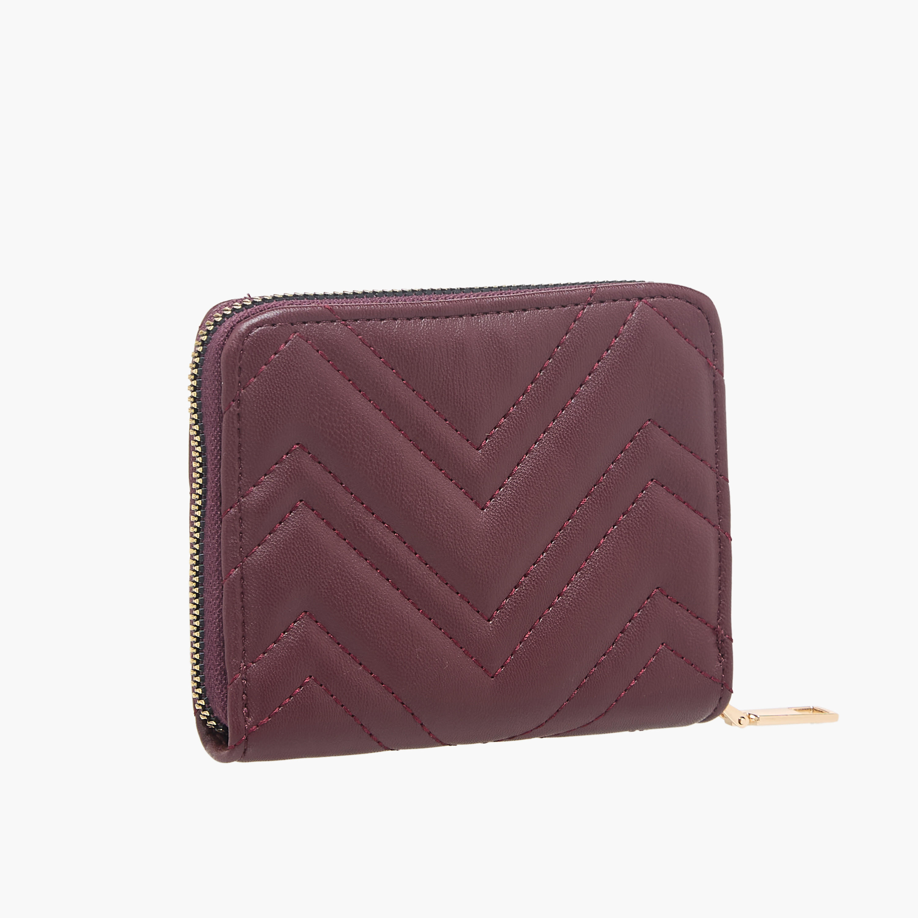 Sasha Chevron Quilted Wallet with Zip Closure-women-bagsandwallets-wallets-image-2