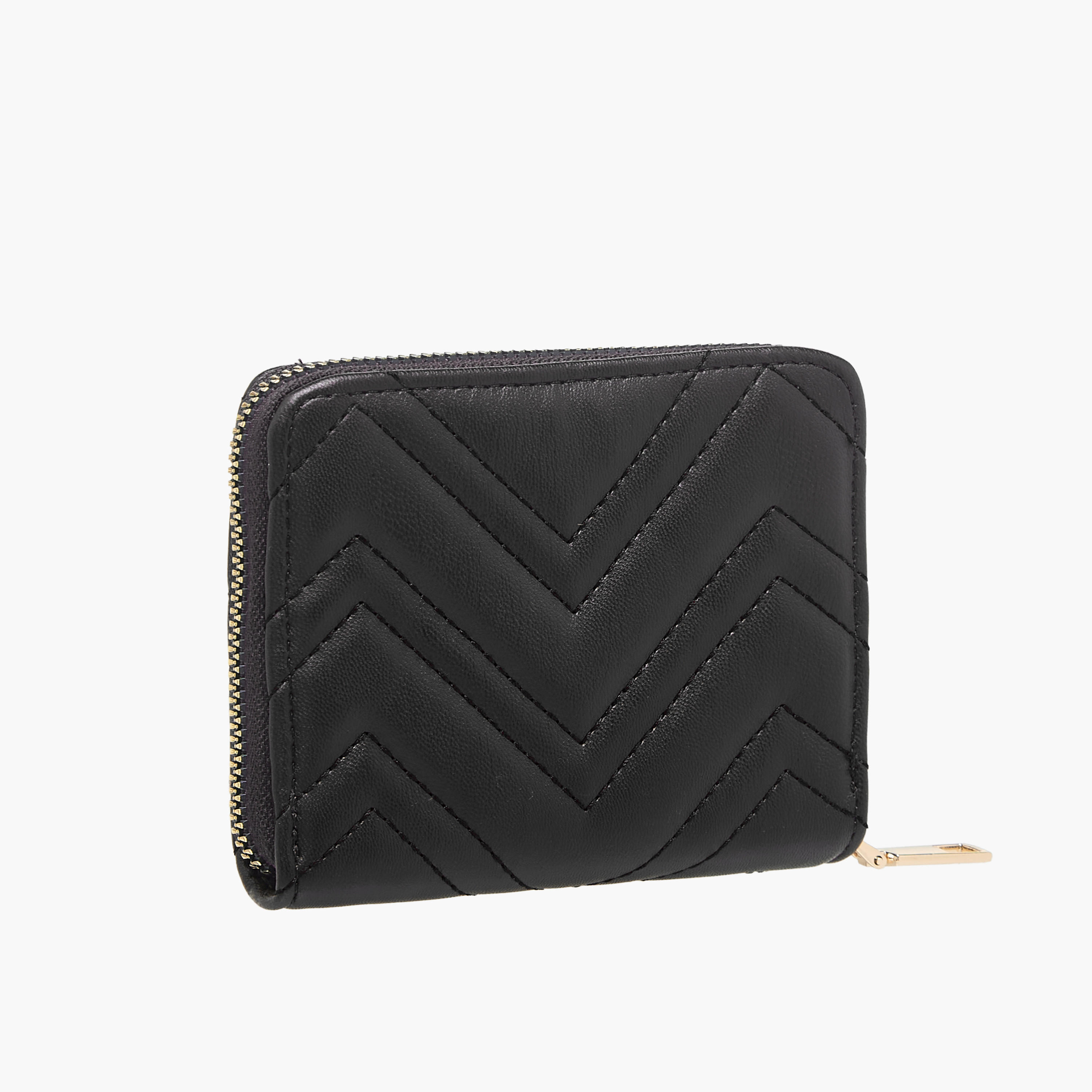 Sasha Chevron Quilted Wallet with Zip Closure-women-bagsandwallets-wallets-image-2