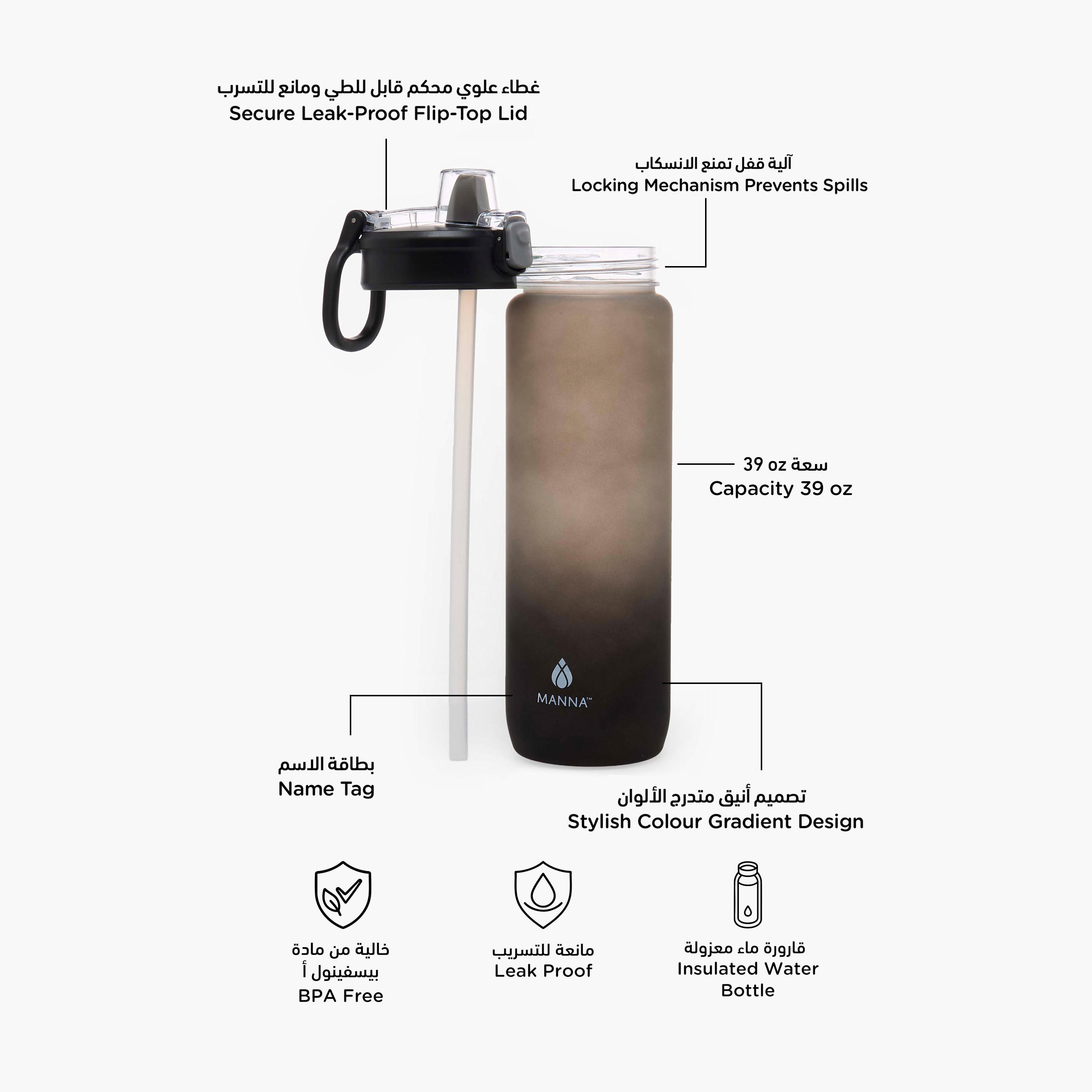 MANNA Ombre Water Bottle with Spout and Handle - 1.15 L-school-waterbottles-image-2