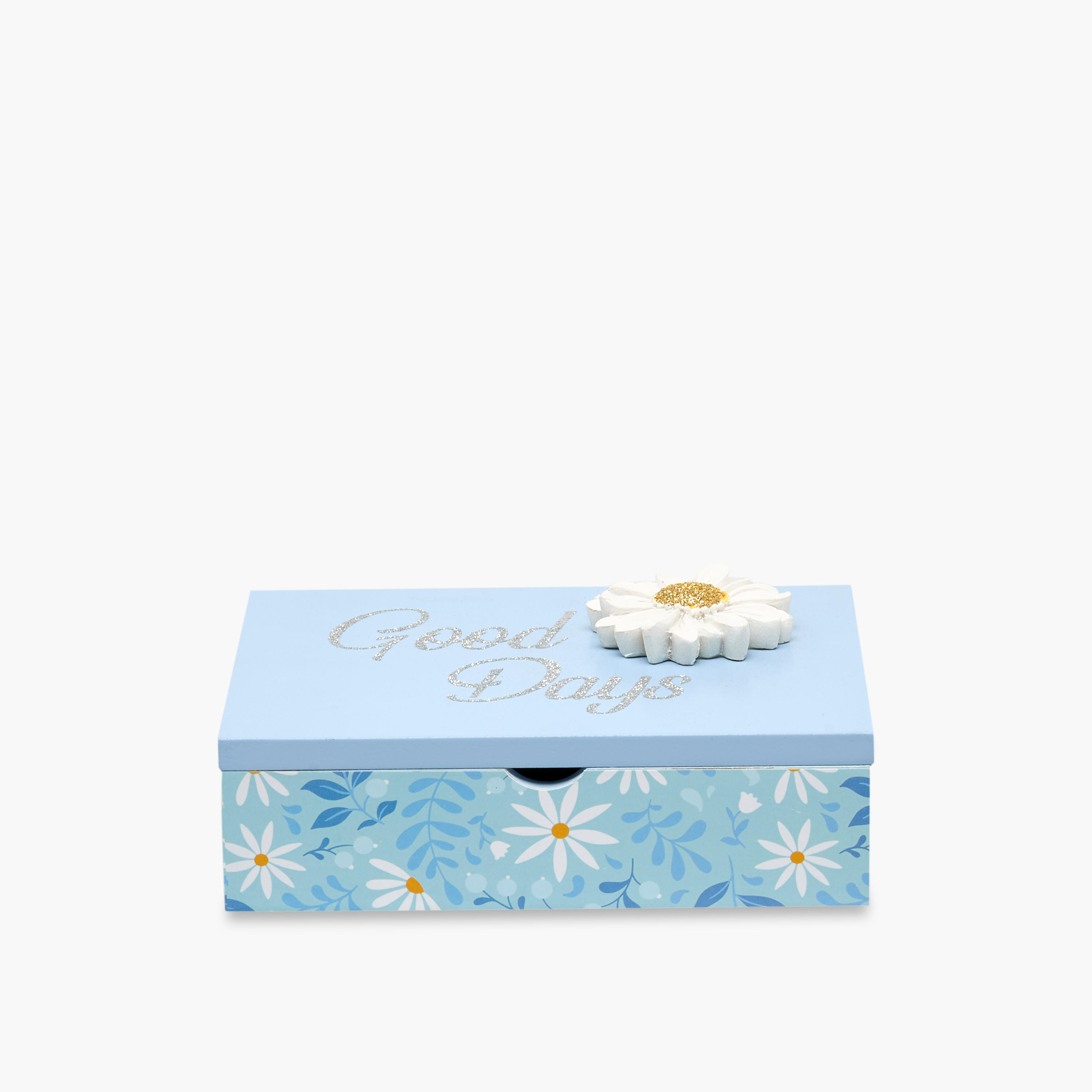 Findz 1-Compartment Jewellery Organiser with Floral Print - 17x12x6 cms-women-watchesandjewellery-jewellery-storage-image-2