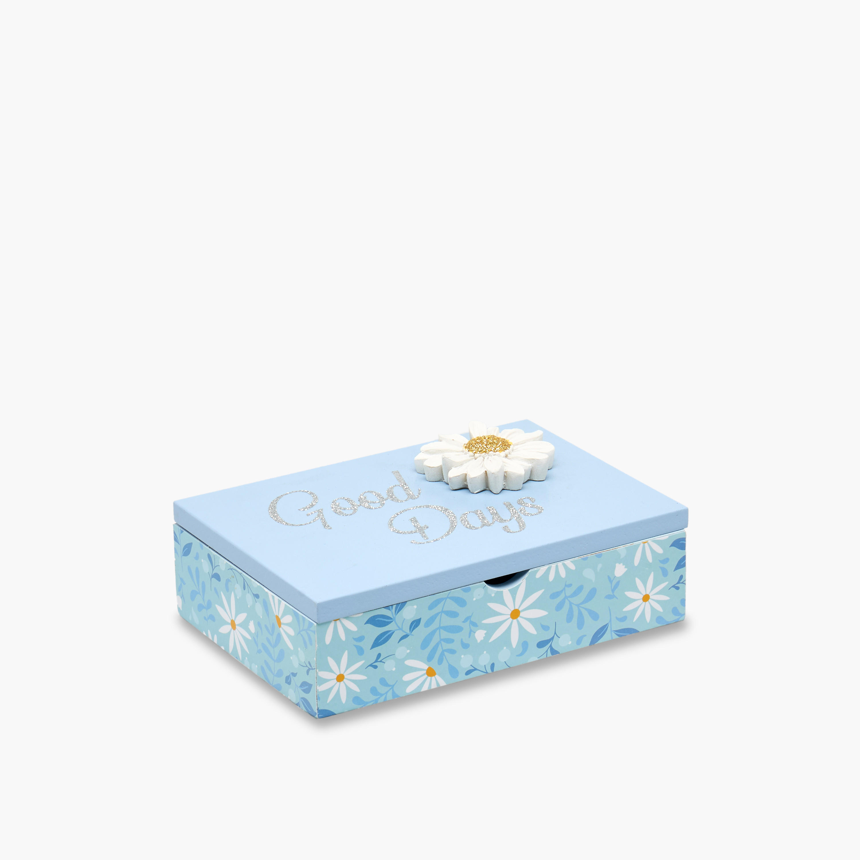 Findz 1-Compartment Jewellery Organiser with Floral Print - 17x12x6 cms-women-watchesandjewellery-jewellery-storage-image-3