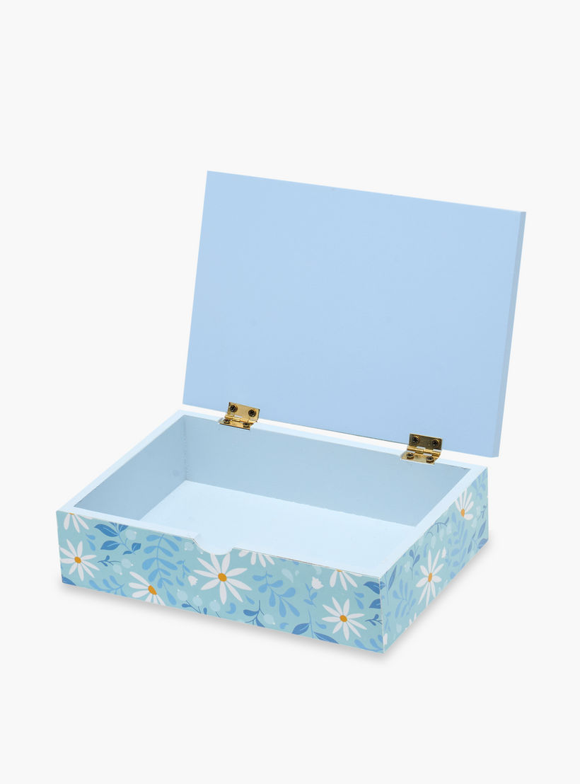 Findz 1-Compartment Jewellery Organiser with Floral Print - 17x12x6 cms-women-watchesandjewellery-jewellery-storage-image-4
