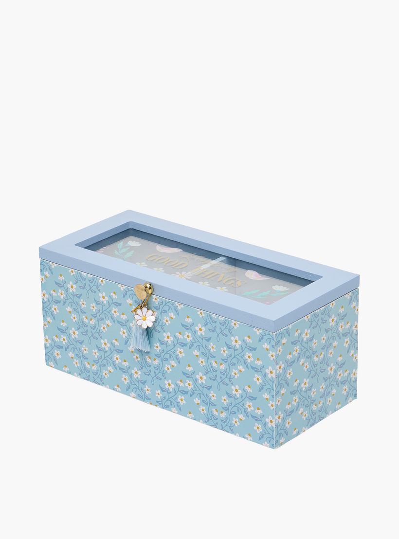 Findz Jewellery Organizer with Daisy Print - 24x10x8 cms-women-watchesandjewellery-jewellery-storage-image-2