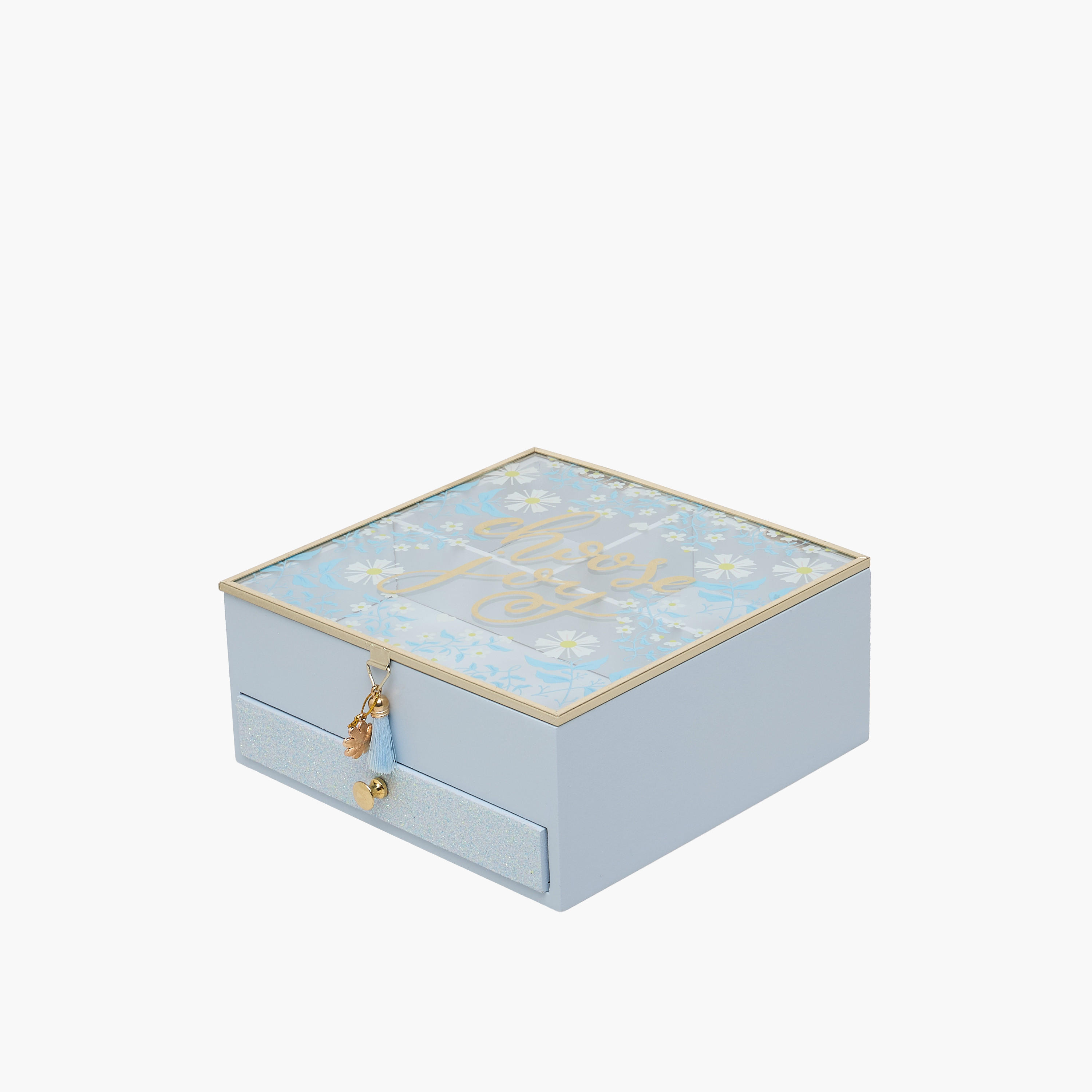 Findz Jewellery Box with Daisy Print - 18x18x8 cms-women-watchesandjewellery-jewellery-storage-image-2