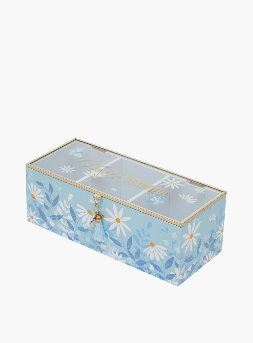 Findz Jewellery Organizer with Daisy Print - 22x10x10 cms-women-watchesandjewellery-jewellery-storage-image-2