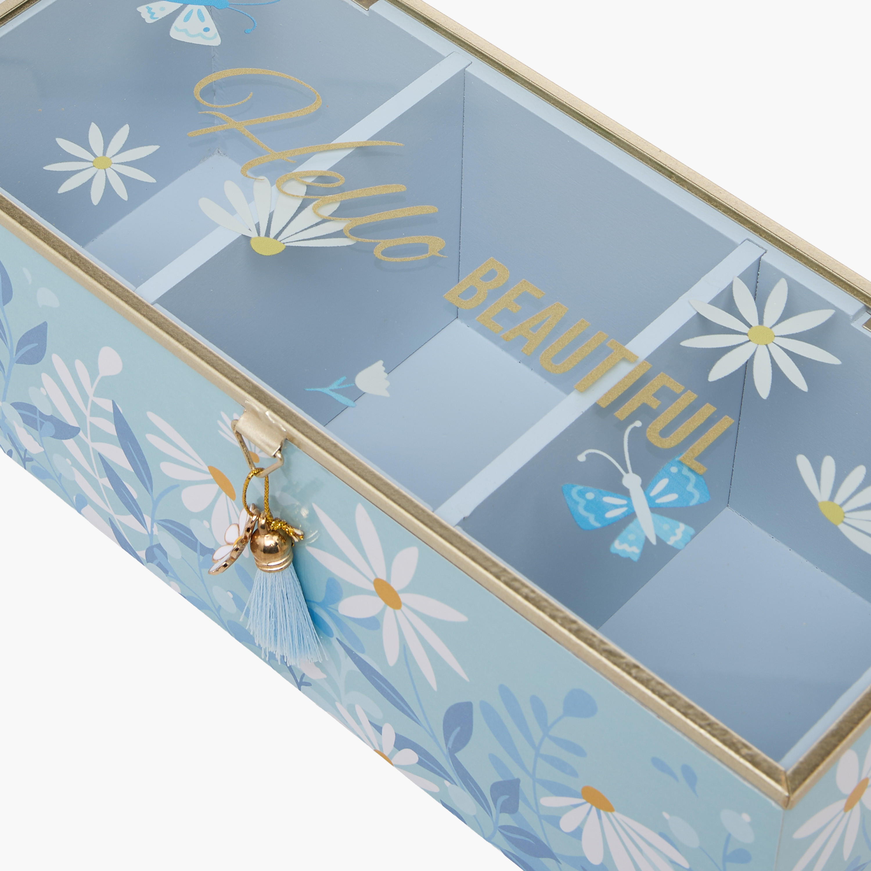 Findz Jewellery Organizer with Daisy Print - 22x10x10 cms-women-watchesandjewellery-jewellery-storage-image-5
