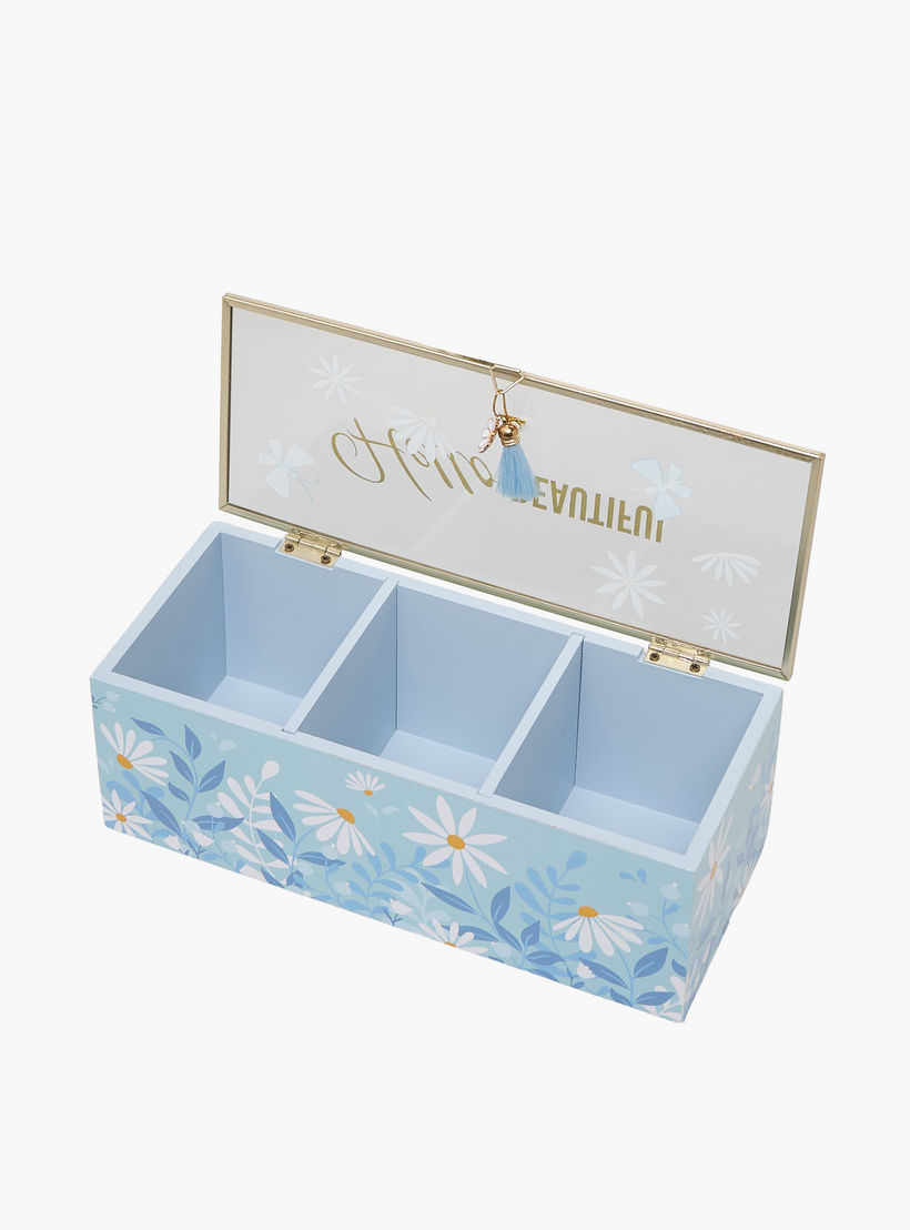 Findz Jewellery Organizer with Daisy Print - 22x10x10 cms-women-watchesandjewellery-jewellery-storage-image-6