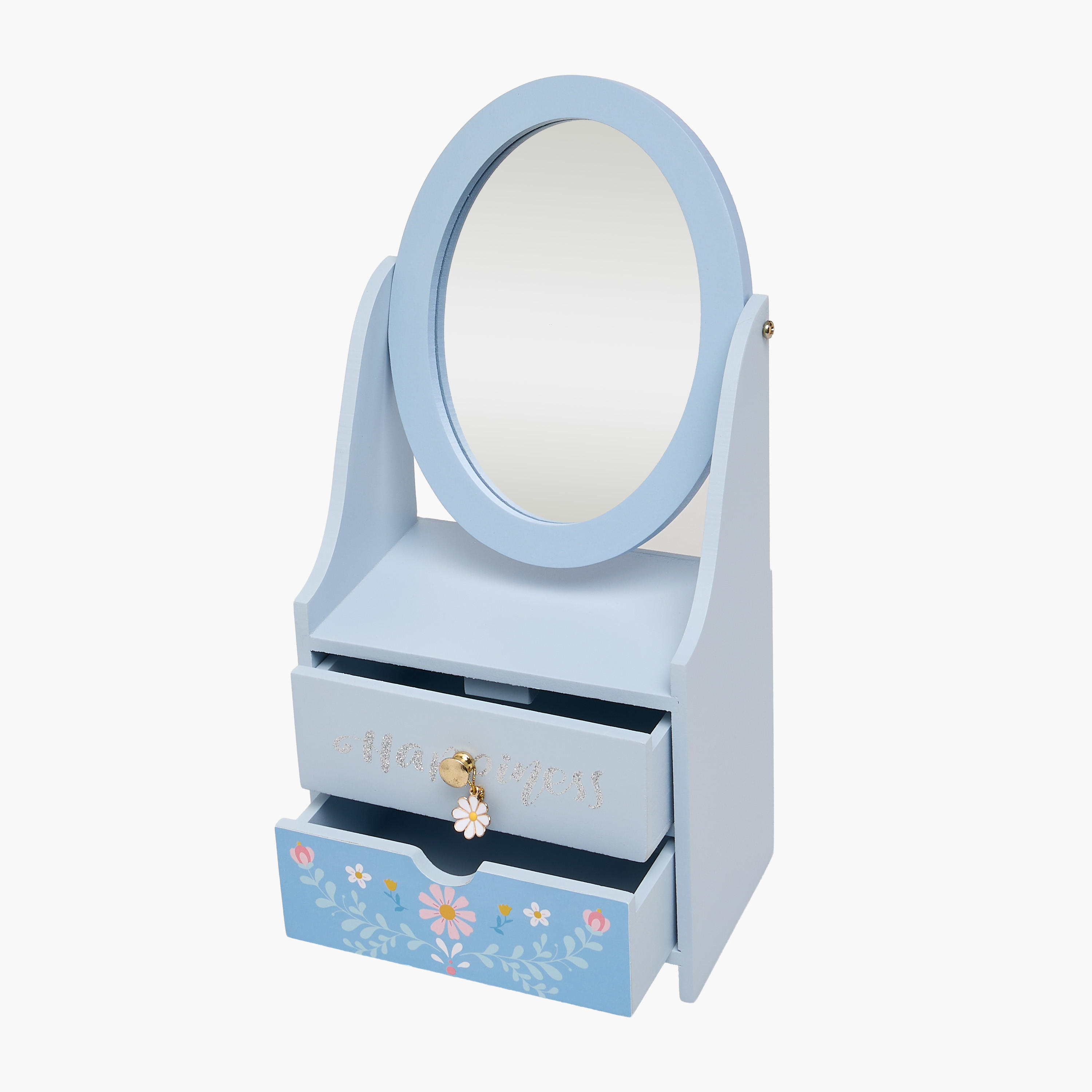 Findz Jewellery Organizer with Daisy Print and Mirror - 18x5x15 cms-women-watchesandjewellery-jewellery-storage-image-6