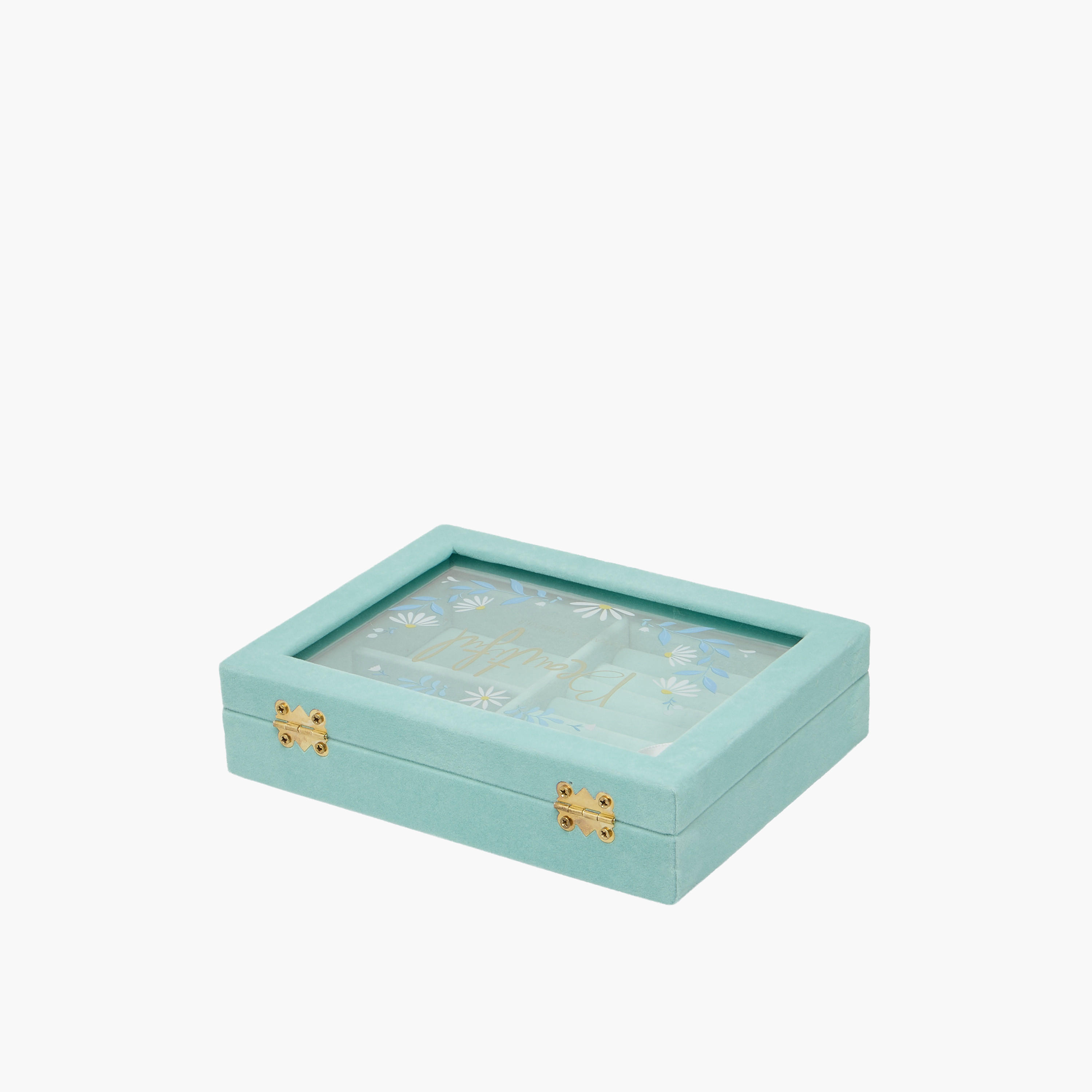 Findz Jewellery Organizer Daisy Print with Clasp Closure - 20x15x5 cms-women-watchesandjewellery-jewellery-storage-image-3