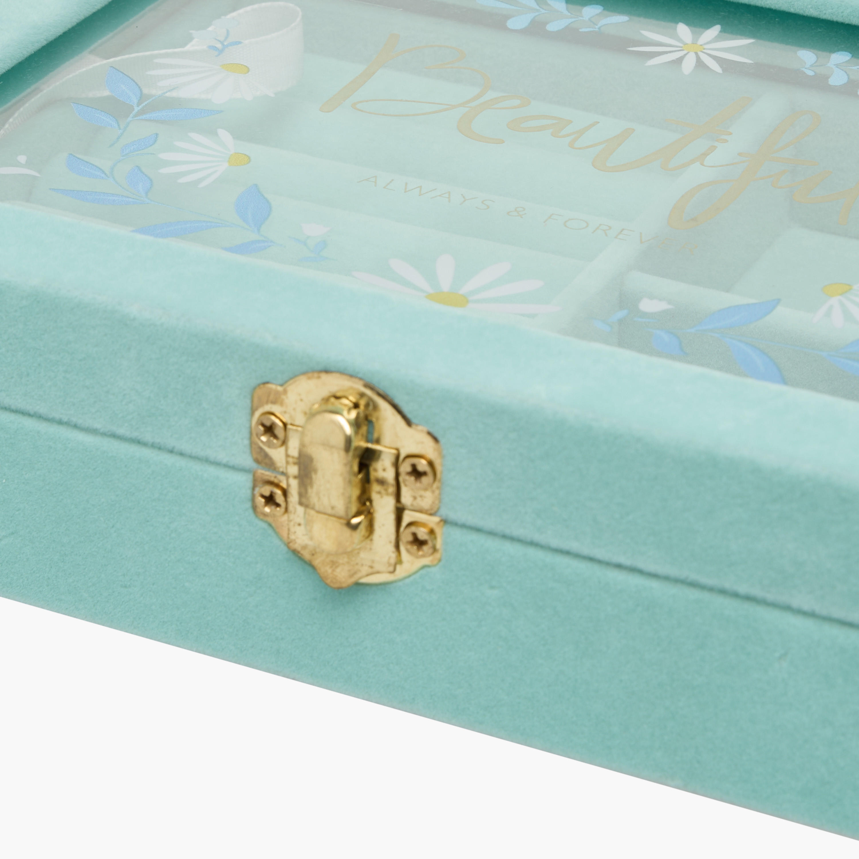 Findz Jewellery Organizer Daisy Print with Clasp Closure - 20x15x5 cms-women-watchesandjewellery-jewellery-storage-image-4