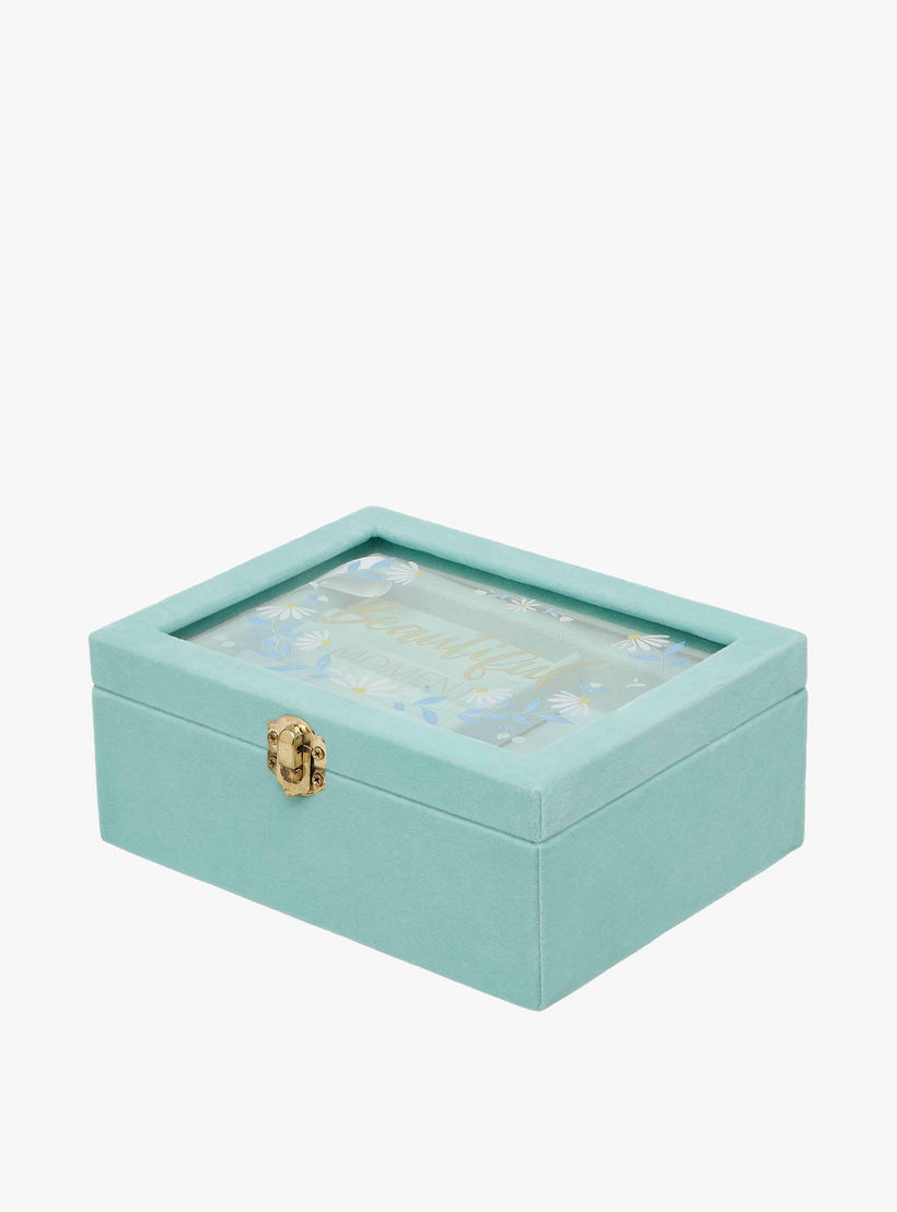 Findz Jewellery Organizer with Floral Print - 21x15x8 cms-women-watchesandjewellery-jewellery-storage-image-2