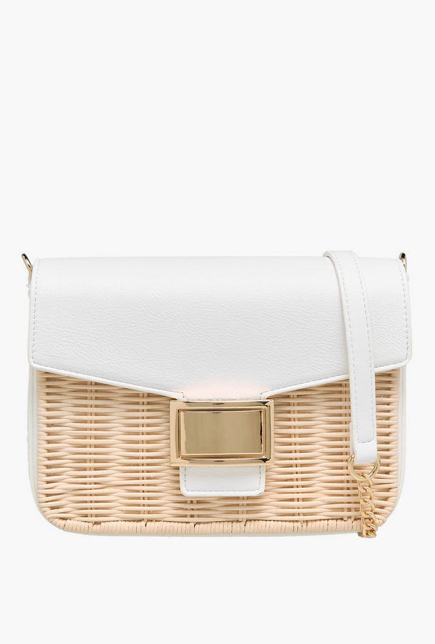 شنطة كروس بودي بملمس مموج بارز وحزام سلسلة من ساشا-women-bagsandwallets-handbags-image-1