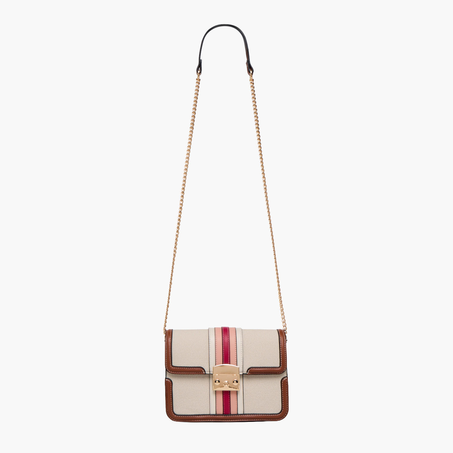Sasha Striped Crossbody Bag with Chain Strap-women-bagsandwallets-handbags-image-3