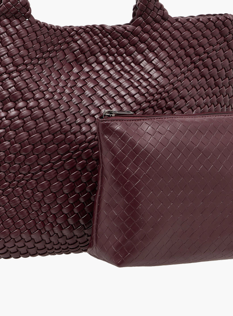 Sasha Textured Tote Bag with Pouch-women-bagsandwallets-handbags-image-6