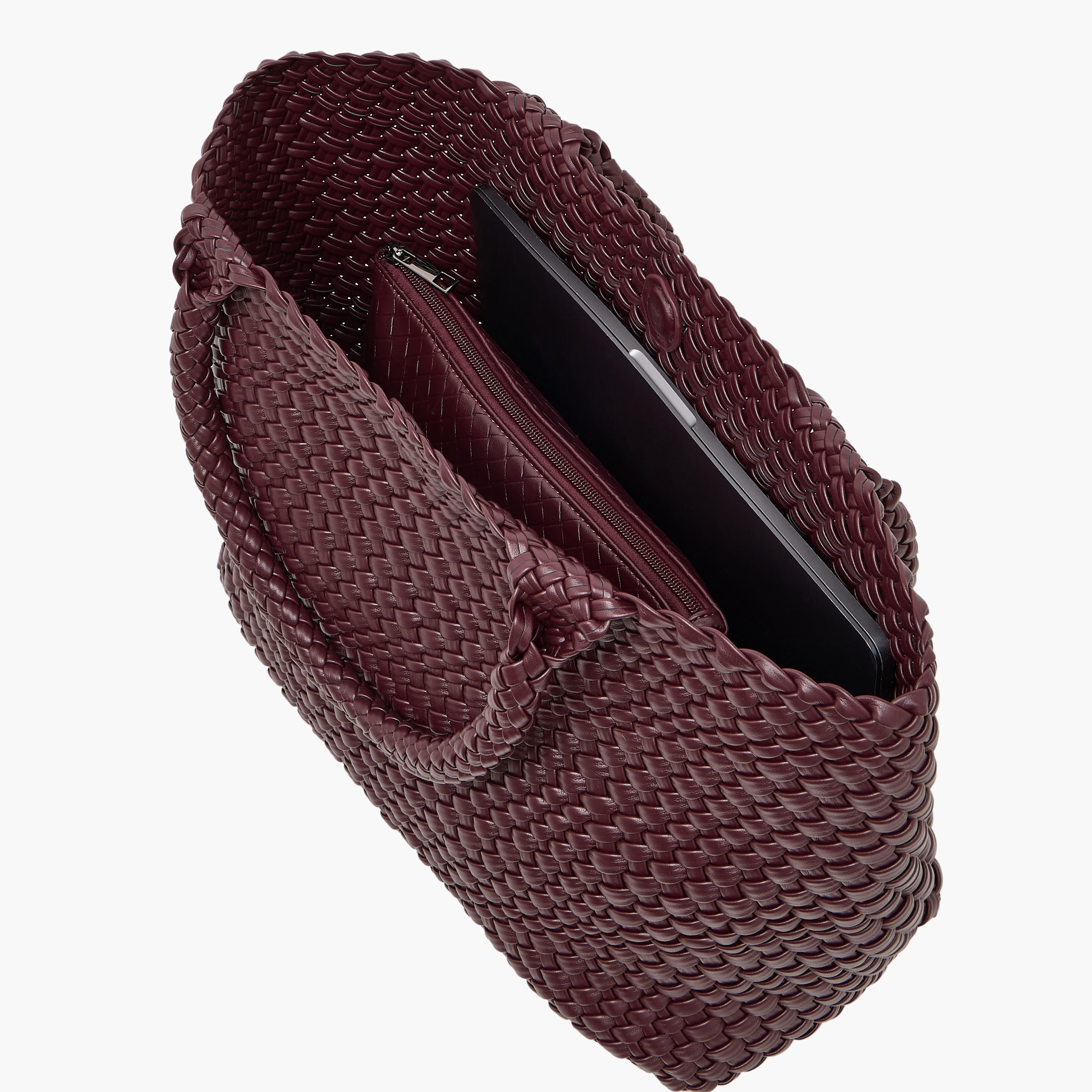 Sasha Textured Tote Bag with Pouch-women-bagsandwallets-handbags-image-9