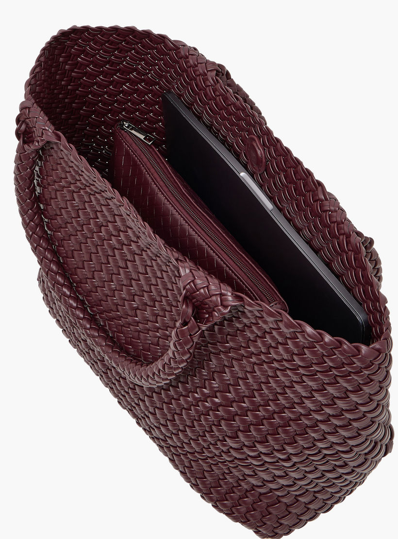 Sasha Textured Tote Bag with Pouch-women-bagsandwallets-handbags-image-9