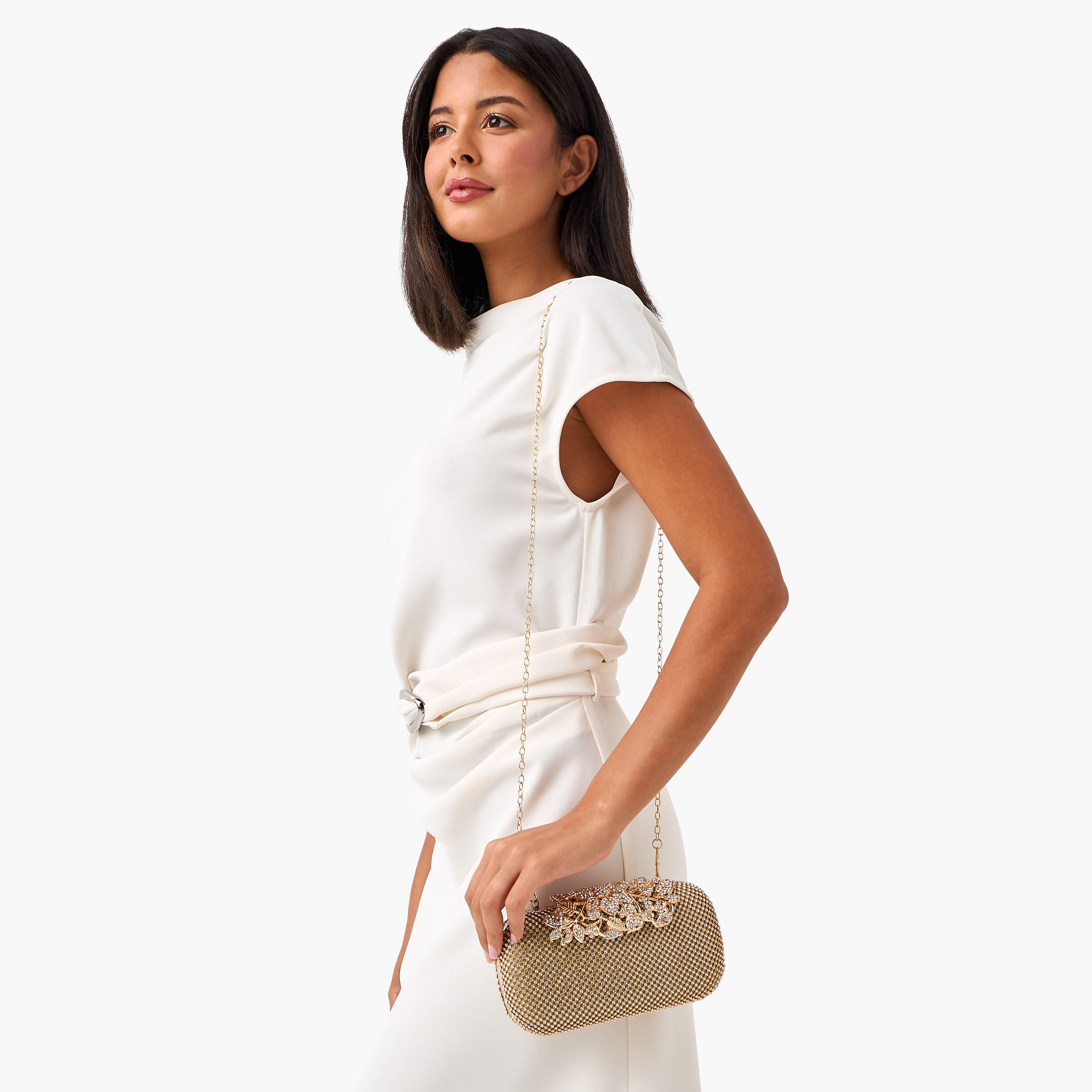 شنطة كلاتش مزينة بحزام سلسلة قابل للفصل من ساشا-women-bagsandwallets-handbags-image-2