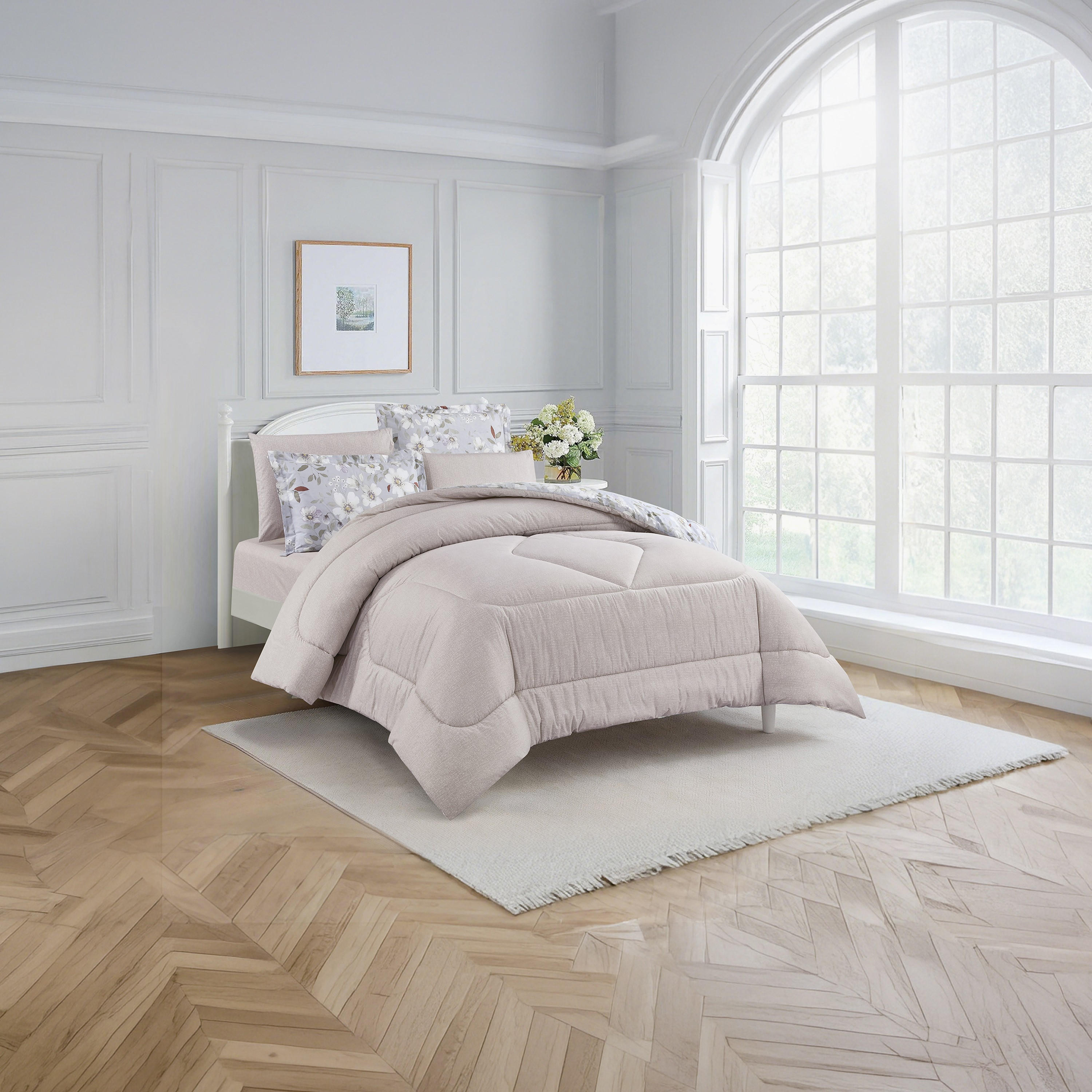 Unique Home All Season 100% Cotton Comforter Set 6 pcs Super King Size - 240x260 cms-household-bedding-comfortersandbedspreads-comforters-image-3