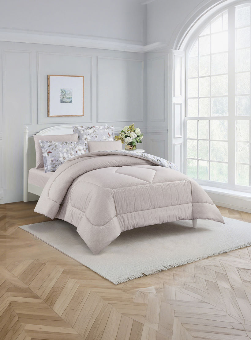 Unique Home All Season 100% Cotton Comforter Set 6 pcs Super King Size - 240x260 cms-household-bedding-comfortersandbedspreads-comforters-image-3