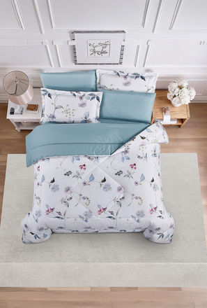 Unique Home All Season 100% Cotton Comforter Set 6 pcs Super King Size - 240x260 cms-household-image-1