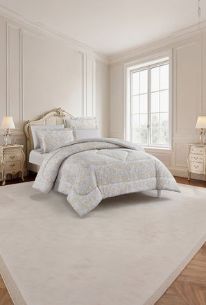 Unique Home All Season 100% Cotton Comforter Set 6 pcs Super King Size - 240x260 cms-household-image-1