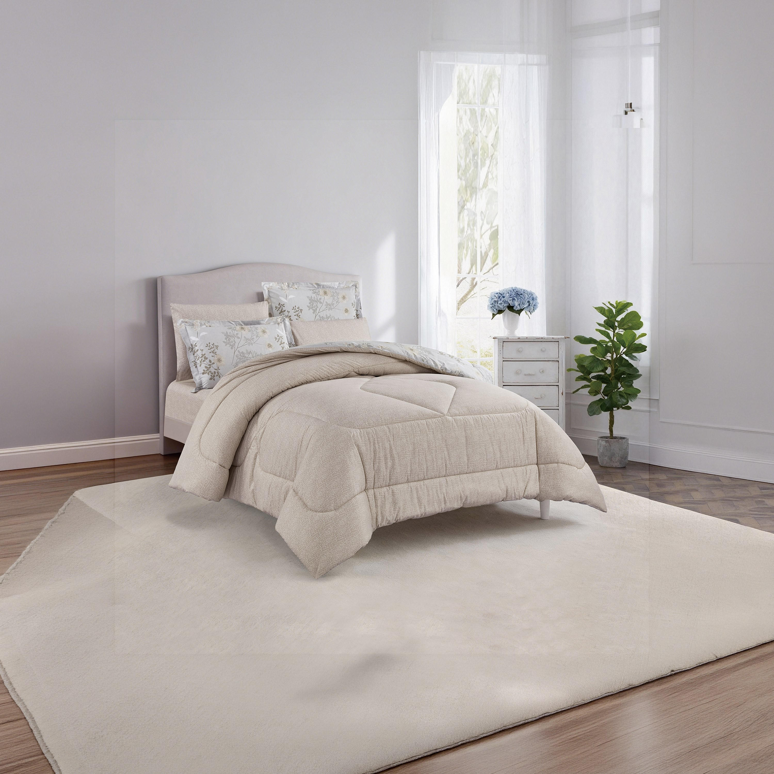 Unique Home All Season 100% Cotton Comforter Set 6 pcs Super King Size - 240x260 cms-household-bedding-comfortersandbedspreads-comforters-image-3