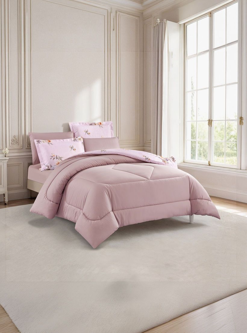 Unique Home All Season 100% Cotton Comforter Set 6 pcs Super King Size - 240x260 cms-household-bedding-comfortersandbedspreads-comforters-image-3