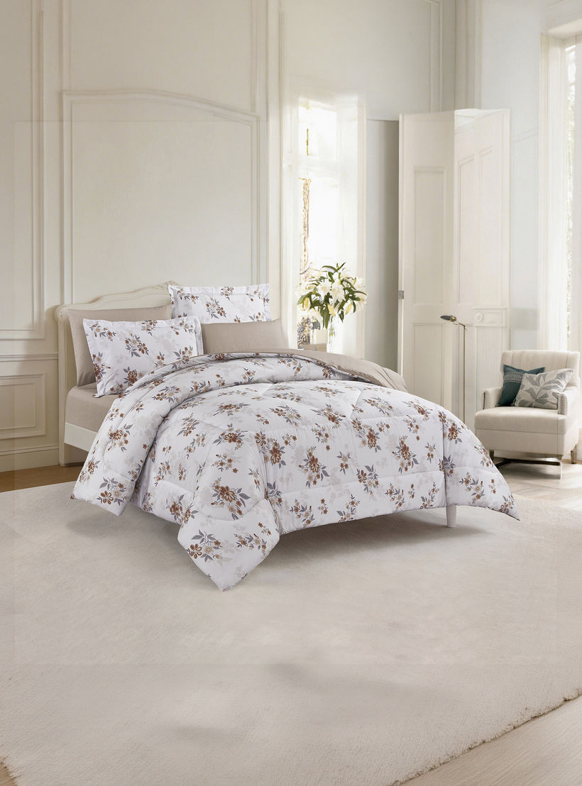 Unique Home All Season 100% Cotton Comforter Set 6 pcs Super King Size - 240x260 cms-household-bedding-comfortersandbedspreads-comforters-image-2