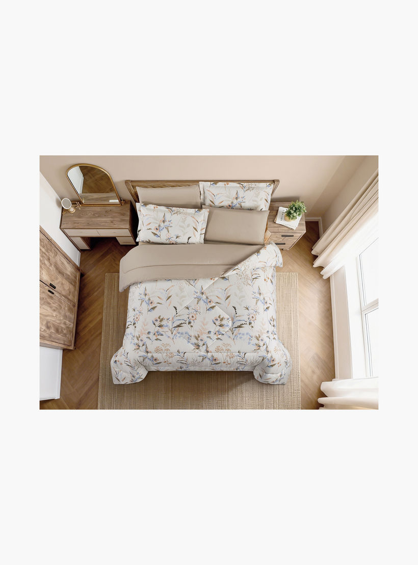 Unique Home All Season 100% Cotton Comforter Set 4 pcs Twin Size - 170x230 cms-household-bedding-comfortersandbedspreads-comforters-image-3