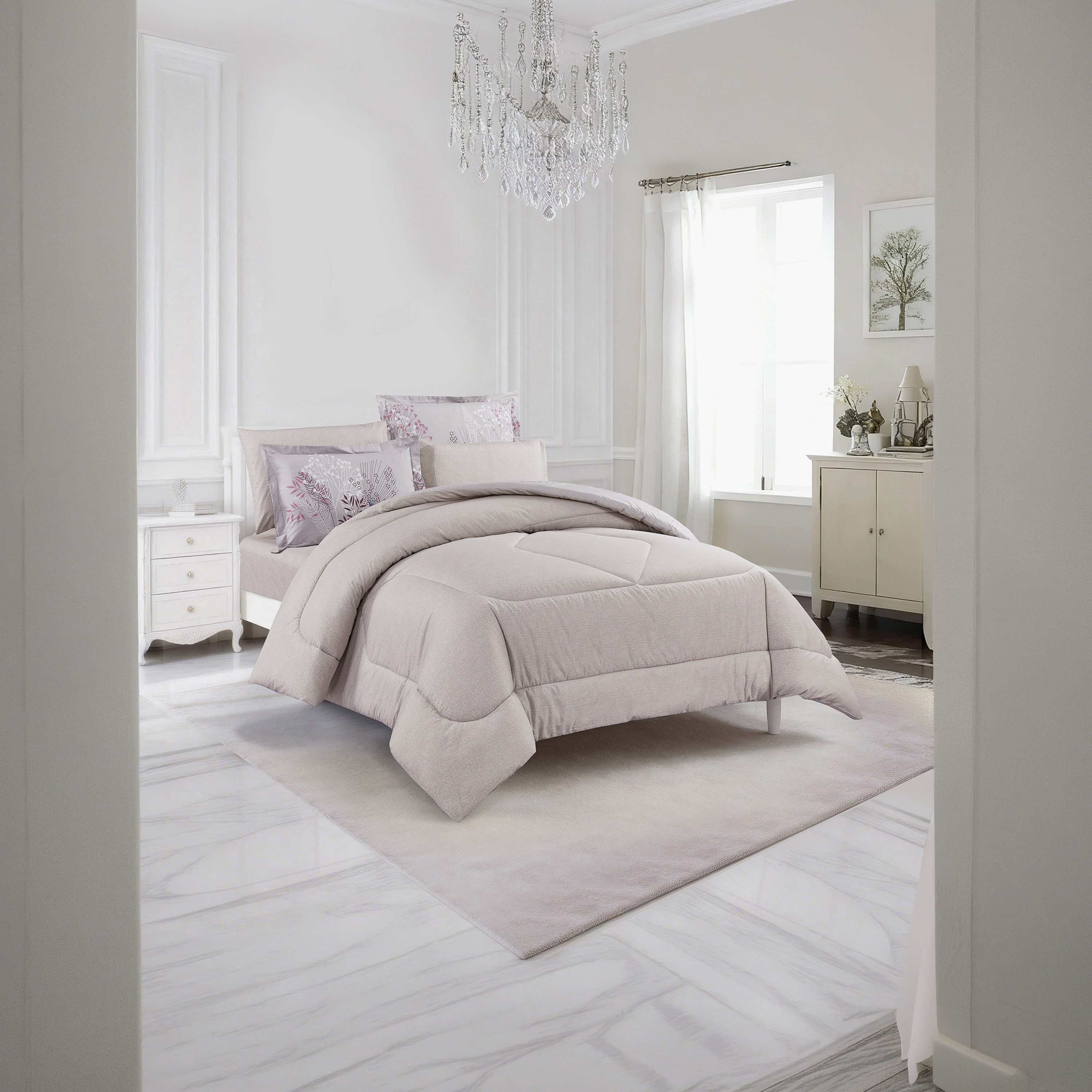 Unique Home All Season 100% Cotton Comforter Set 4 pcs Twin Size - 170x230 cms-household-bedding-comfortersandbedspreads-comforters-image-3