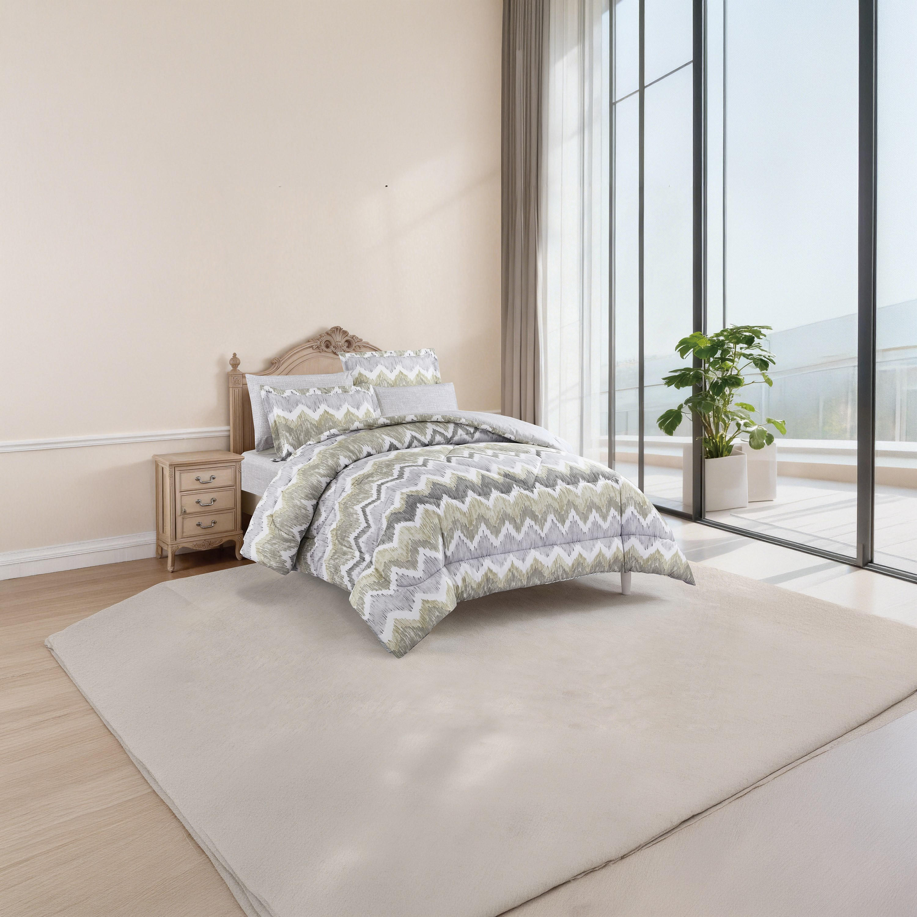 Unique Home All Season 100% Cotton Comforter Set 4 pcs Twin Size - 170x230 cms-household-bedding-comfortersandbedspreads-comforters-image-1