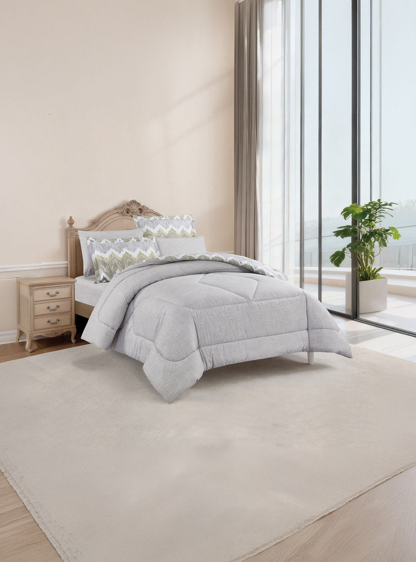 Unique Home All Season 100% Cotton Comforter Set 4 pcs Twin Size - 170x230 cms-household-bedding-comfortersandbedspreads-comforters-image-2