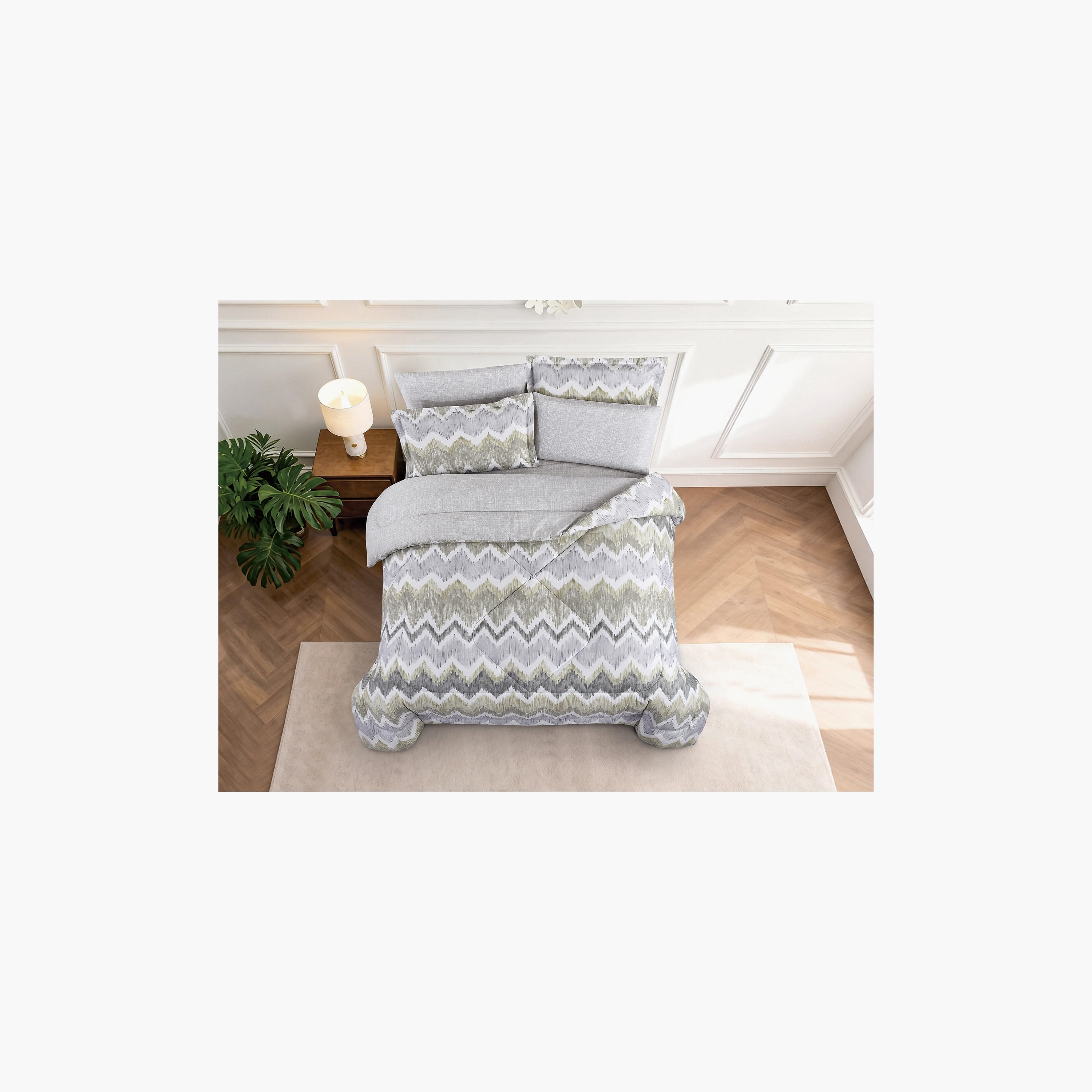 Unique Home All Season 100% Cotton Comforter Set 4 pcs Twin Size - 170x230 cms-household-bedding-comfortersandbedspreads-comforters-image-3