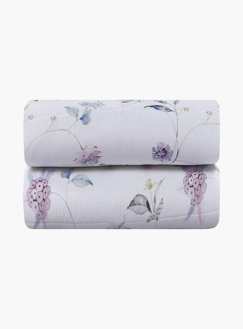 طقم لحاف قطني 100% من يونيك هوم، مناسب لجميع الفصول، 4 قطع، مقاس مزدوج - 170×230 سم-household-bedding-comfortersandbedspreads-comforters-image-4