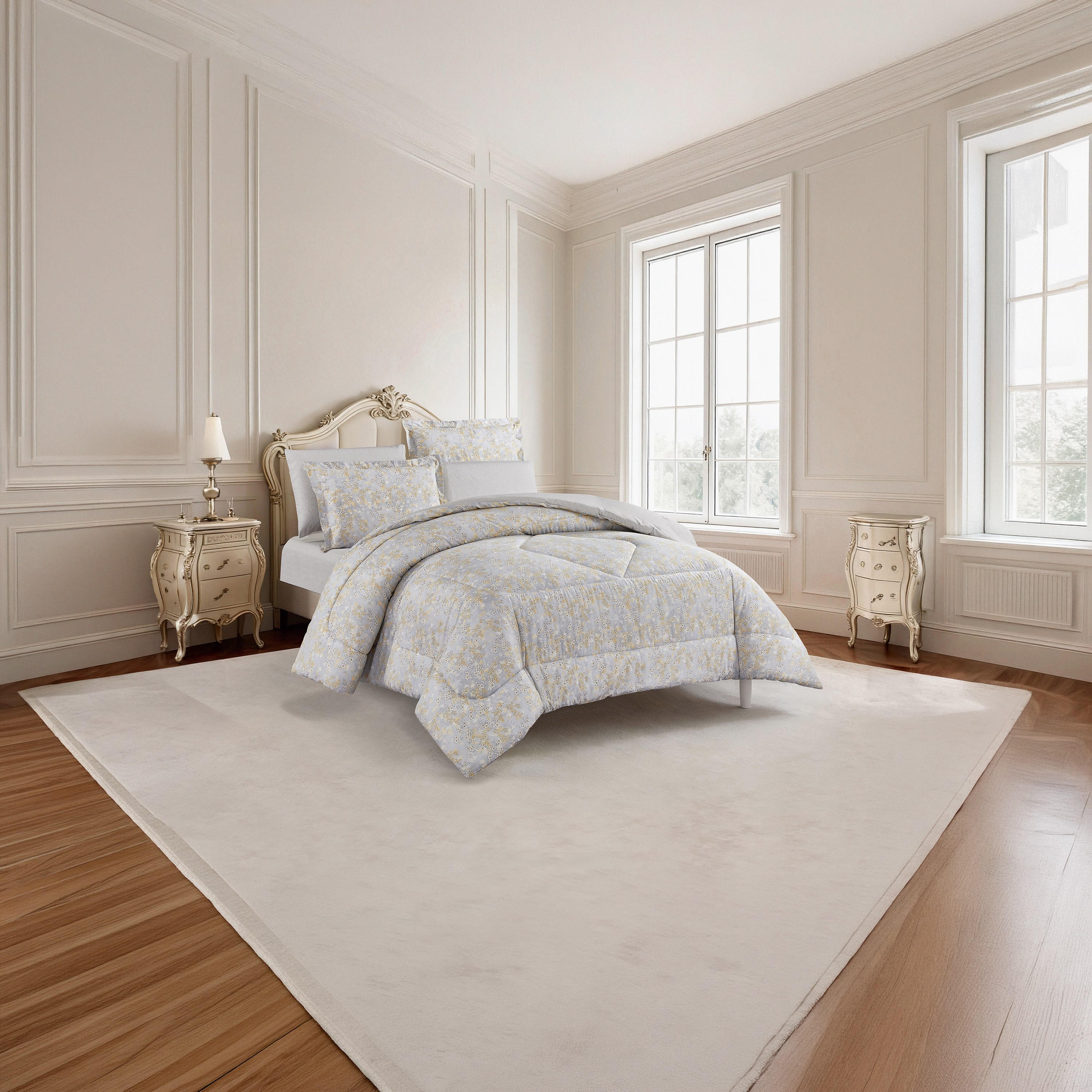 Unique Home All Season 100% Cotton Comforter Set 4 pcs Twin Size - 170x230 cms-household-bedding-comfortersandbedspreads-comforters-image-1