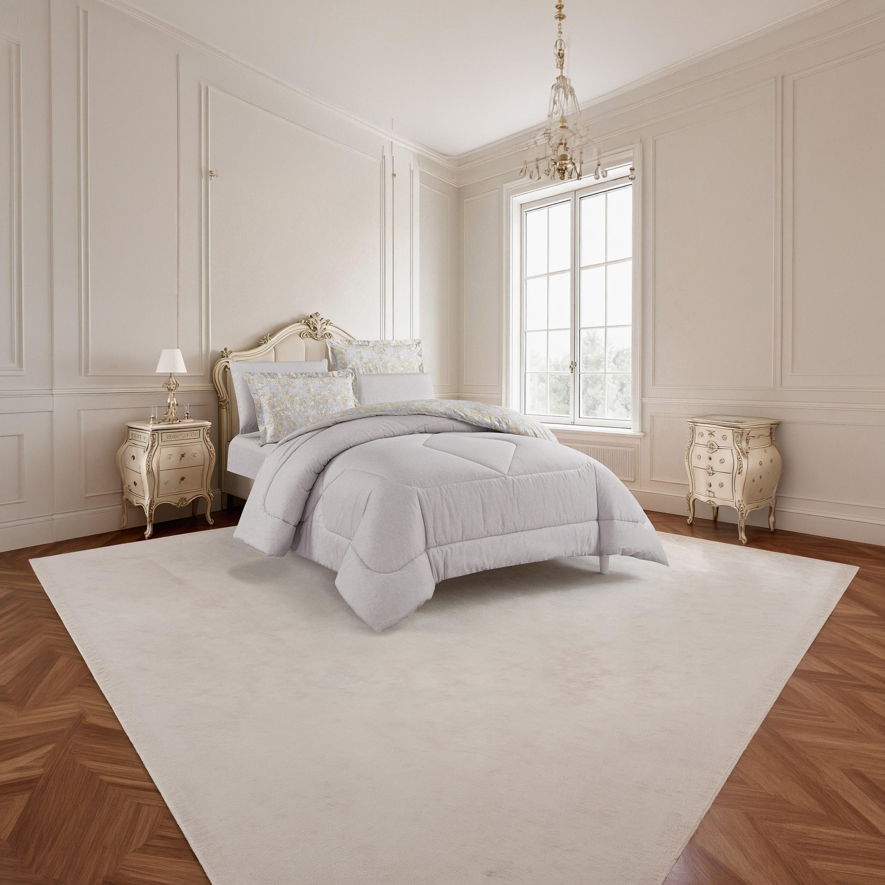 Unique Home All Season 100% Cotton Comforter Set 4 pcs Twin Size - 170x230 cms-household-bedding-comfortersandbedspreads-comforters-image-2