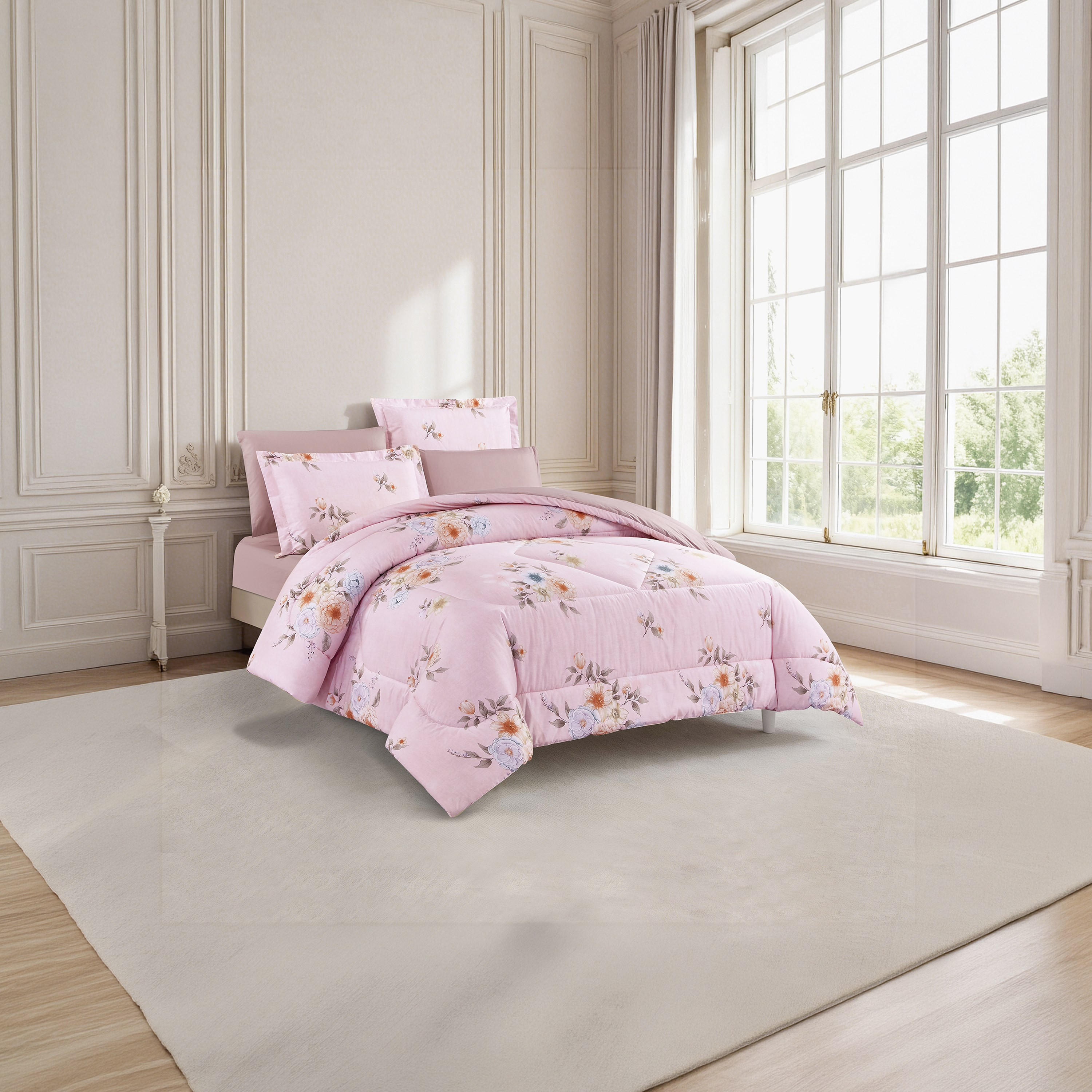 Unique Home All Season 100% Cotton Comforter Set 4 pcs Twin Size - 170x230 cms-household-bedding-comfortersandbedspreads-comforters-image-2