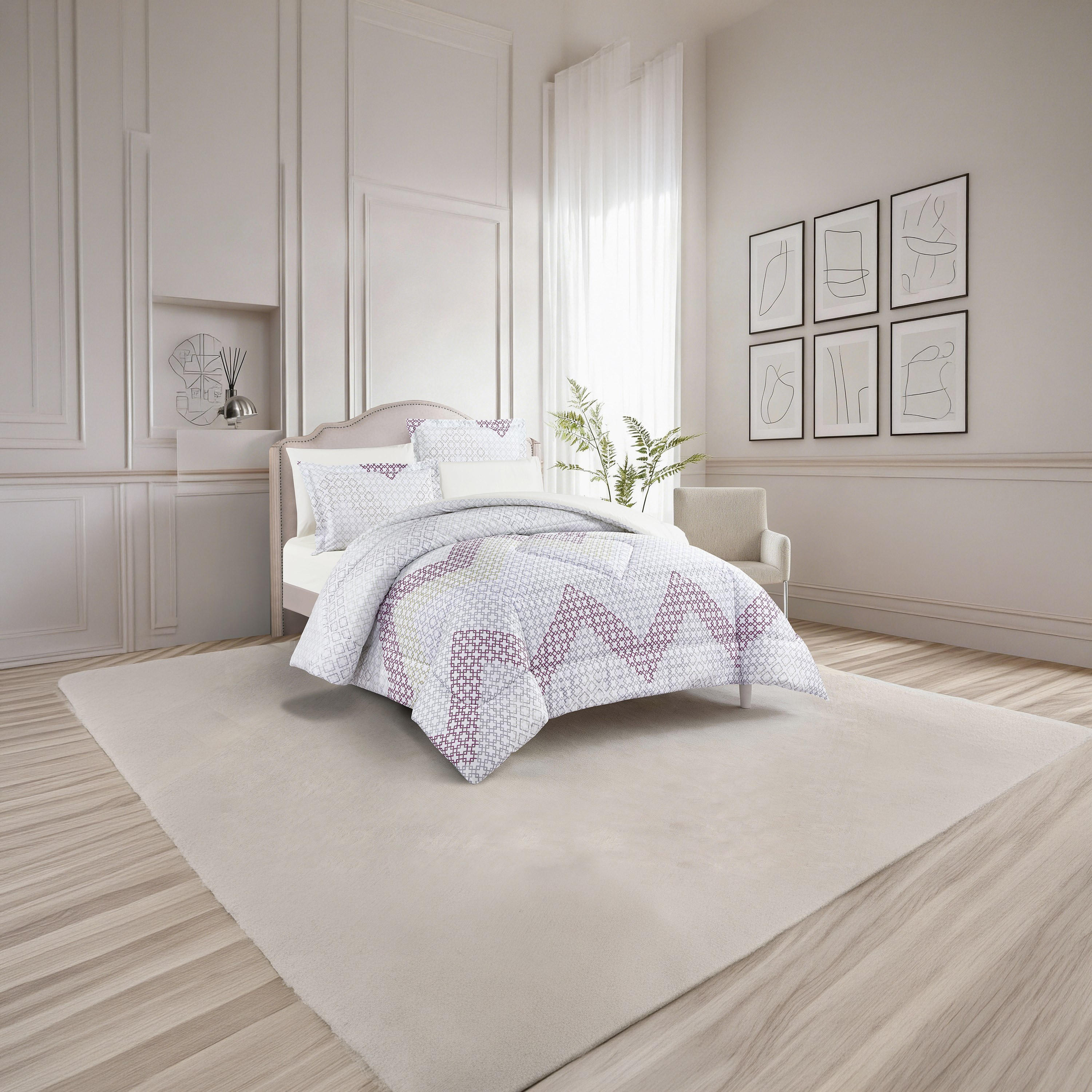 Unique Home All Season 100% Cotton Comforter Set 4 pcs Twin Size - 170x230 cms-household-bedding-comfortersandbedspreads-comforters-image-1