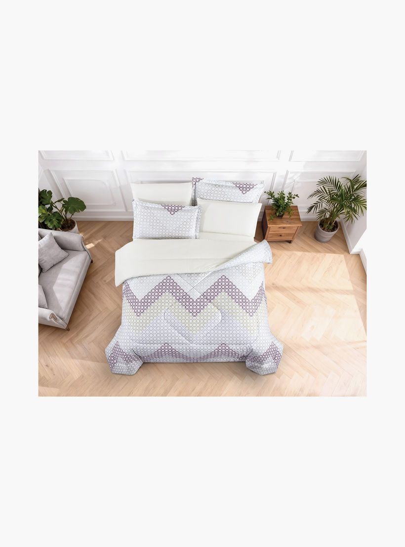 Unique Home All Season 100% Cotton Comforter Set 4 pcs Twin Size - 170x230 cms-household-bedding-comfortersandbedspreads-comforters-image-3