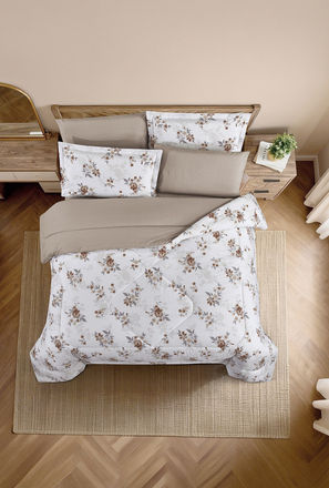 Unique Home All Season 100% Cotton Comforter Set 4 pcs Twin Size - 170x230 cms-household-image-1