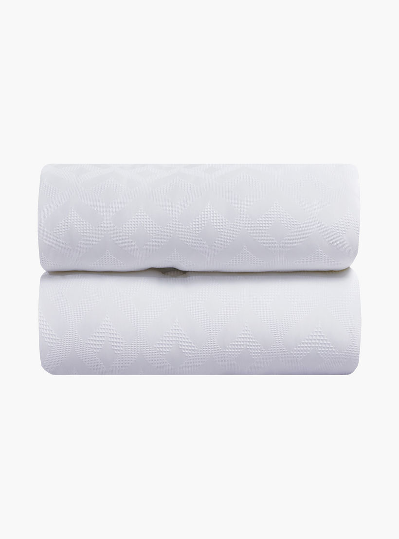 Unique Home All Season Textured Waffle 6 pcs Super King Comforter Set -260x240 cms-household-bedding-comfortersandbedspreads-comforters-image-3