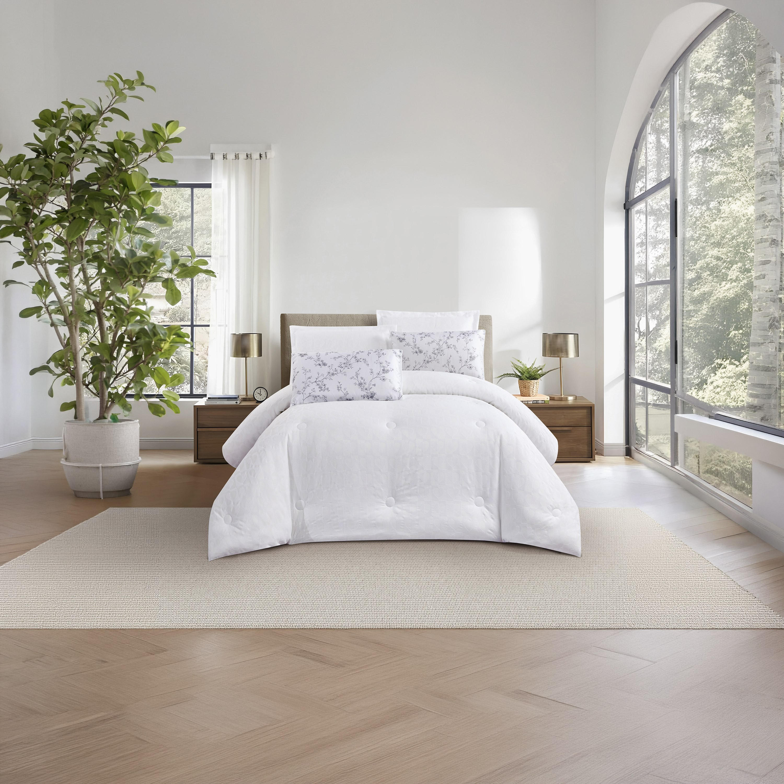 Unique Home All Season Textured Waffle 6 pcs Super King Comforter Set -260x240 cms-household-bedding-comfortersandbedspreads-comforters-image-2