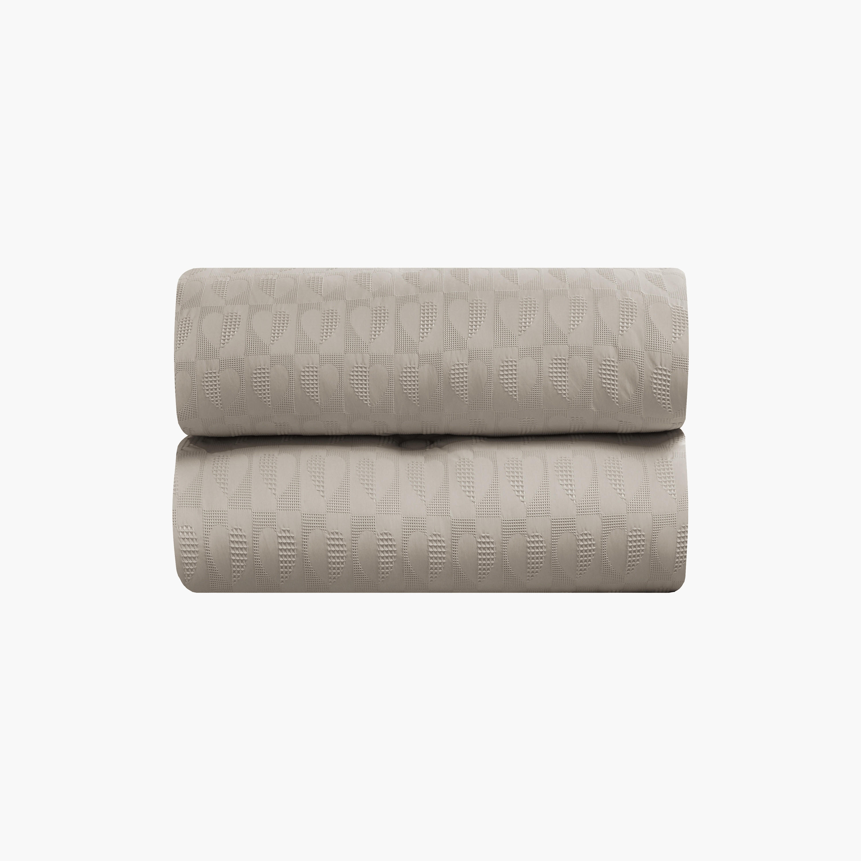 طقم لحاف فاخر من يونيك هوم، بنقشة الوافل، مكون من 6 قطع، مقاس سوبر كينج - 260×240 سم-household-bedding-comfortersandbedspreads-comforters-image-3