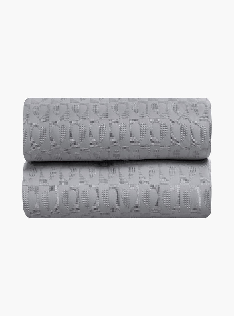 Unique Home All Season Textured Waffle 6 pcs Super King Comforter Set -260x240 cms-household-bedding-comfortersandbedspreads-comforters-image-3